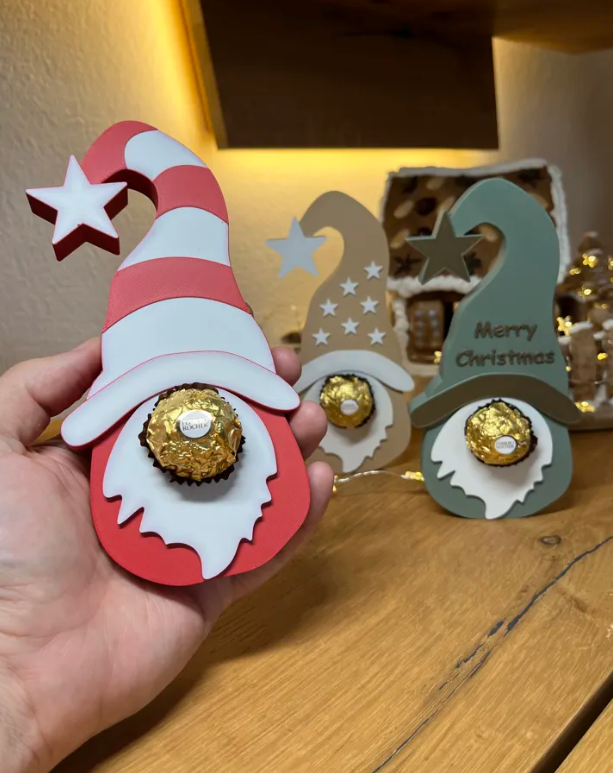 Adorno navidad chocolates - Gnomos (pack 3 un)-3