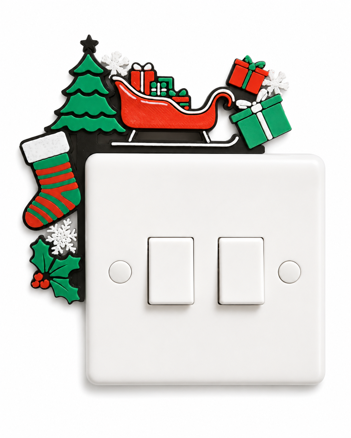 Adorno para interruptor - Trineo Santa-0