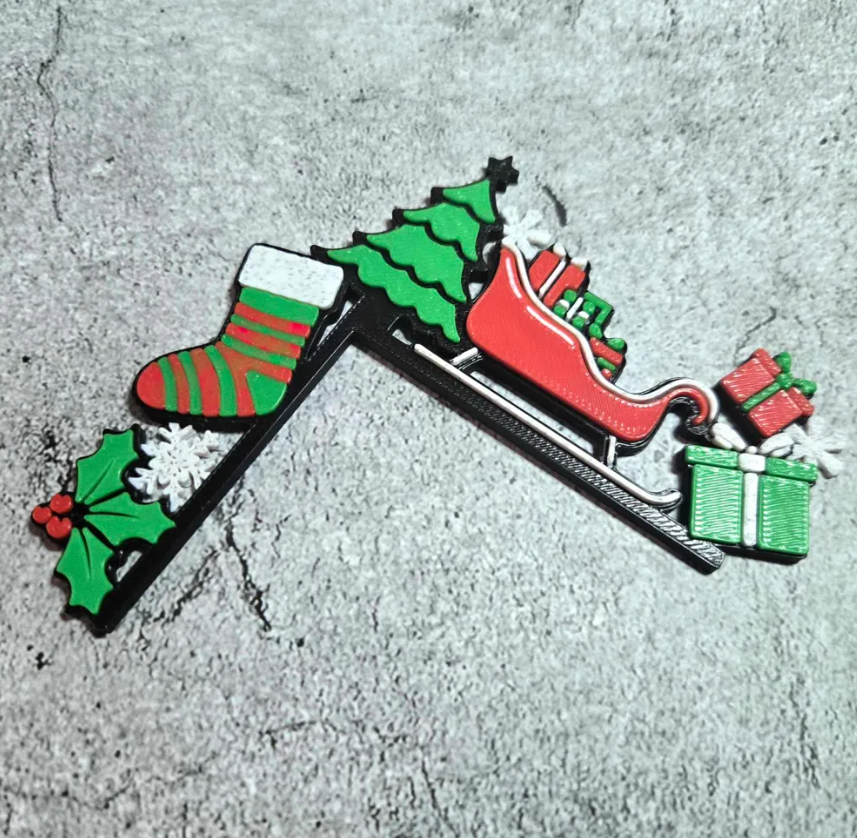 Adorno para interruptor - Trineo Santa-3