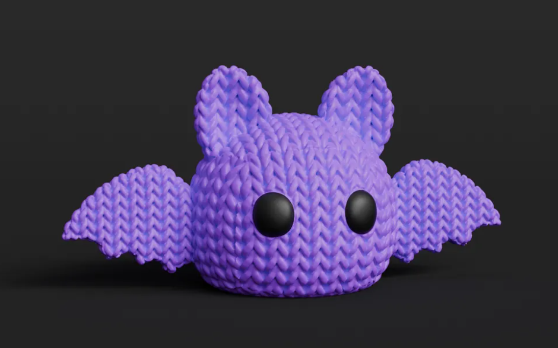 Figura Murciélago  - Diseño Estilo Tejido-0