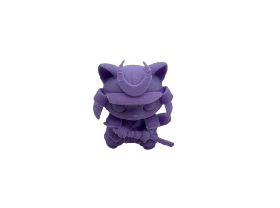 Figura Decorativa Prints Patro- Gatito Samurái -0