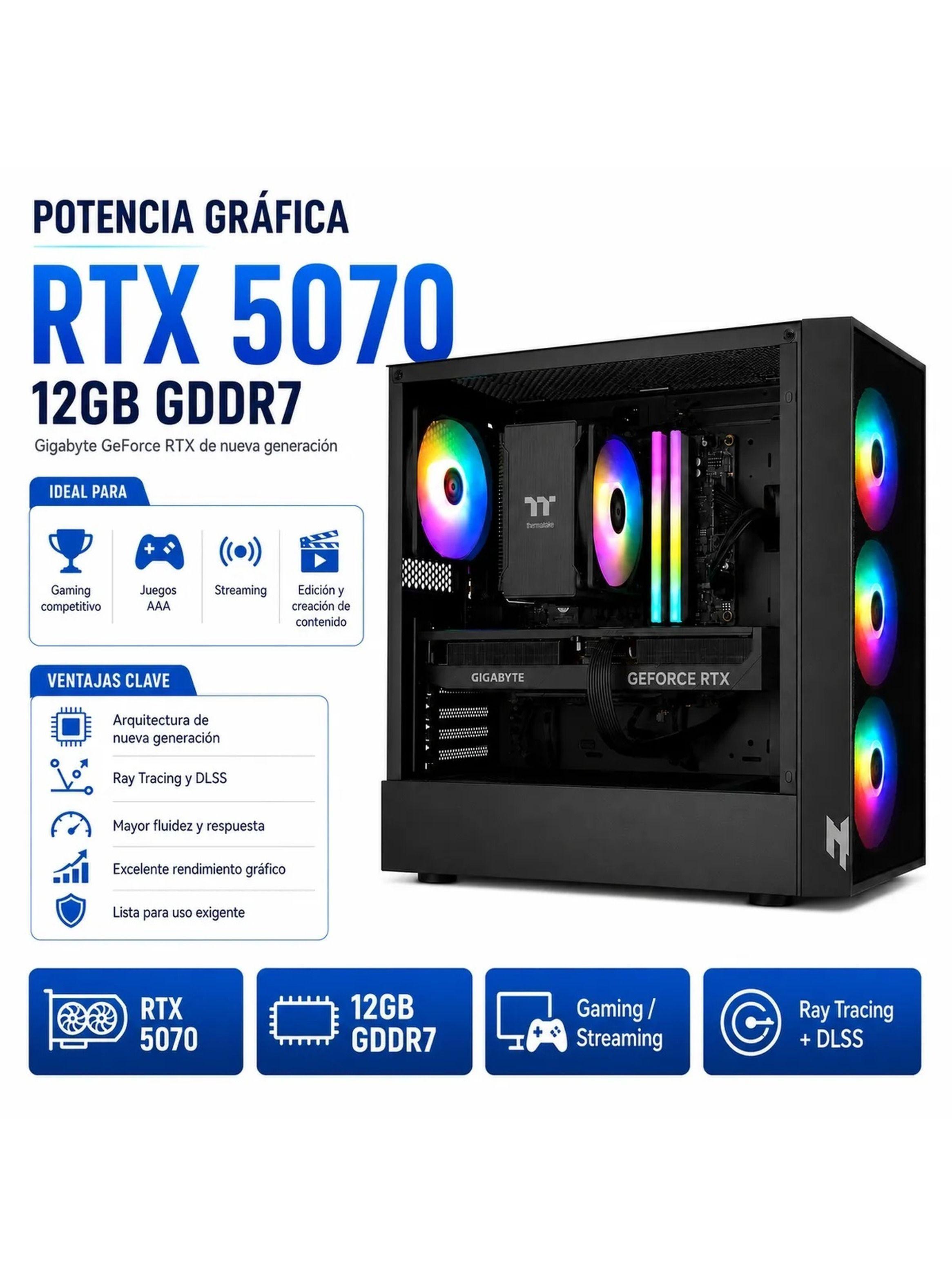 PC Gamer RTX 5070 i7 14700F 32GB DDR5 1 TB SSD Acer Nitro N60-3