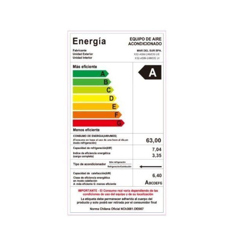 Aire Acondicionado Split Muro Vesta Wifi 24 000 BTU R32-2