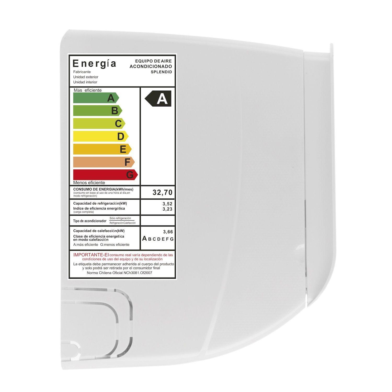 AIRE ACONDICIONADO SPLIT MURO 9000 BTU ON OFF SPLENDID-2