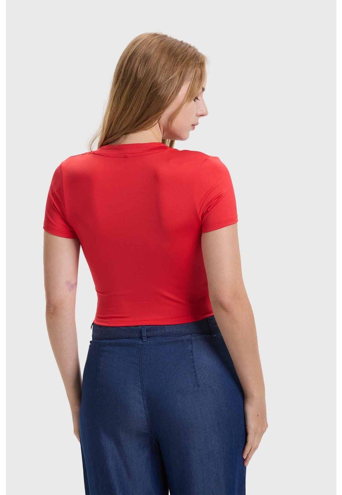 Polera Mujer Argolla Rojo-2