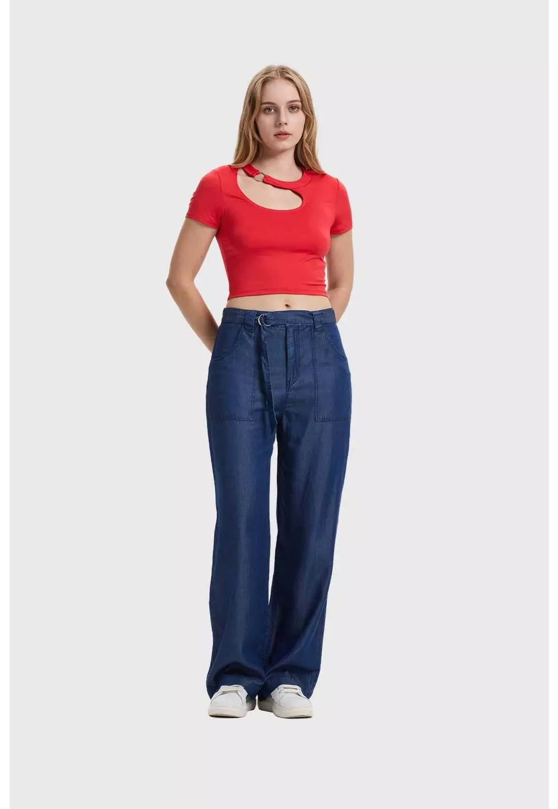 Polera Mujer Argolla Rojo-3