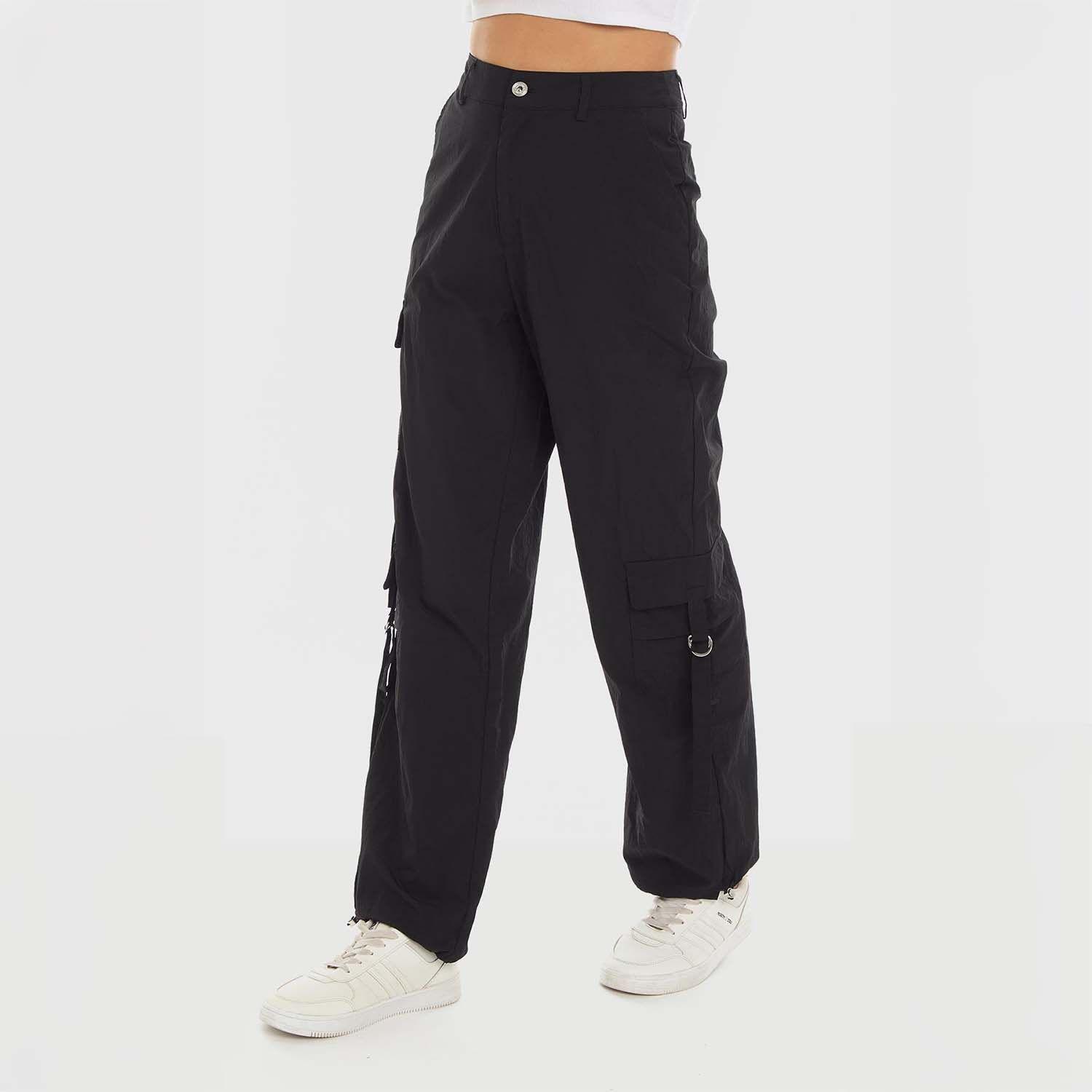 Pantalón Mujer Parachute Negro Fashion's Park-1