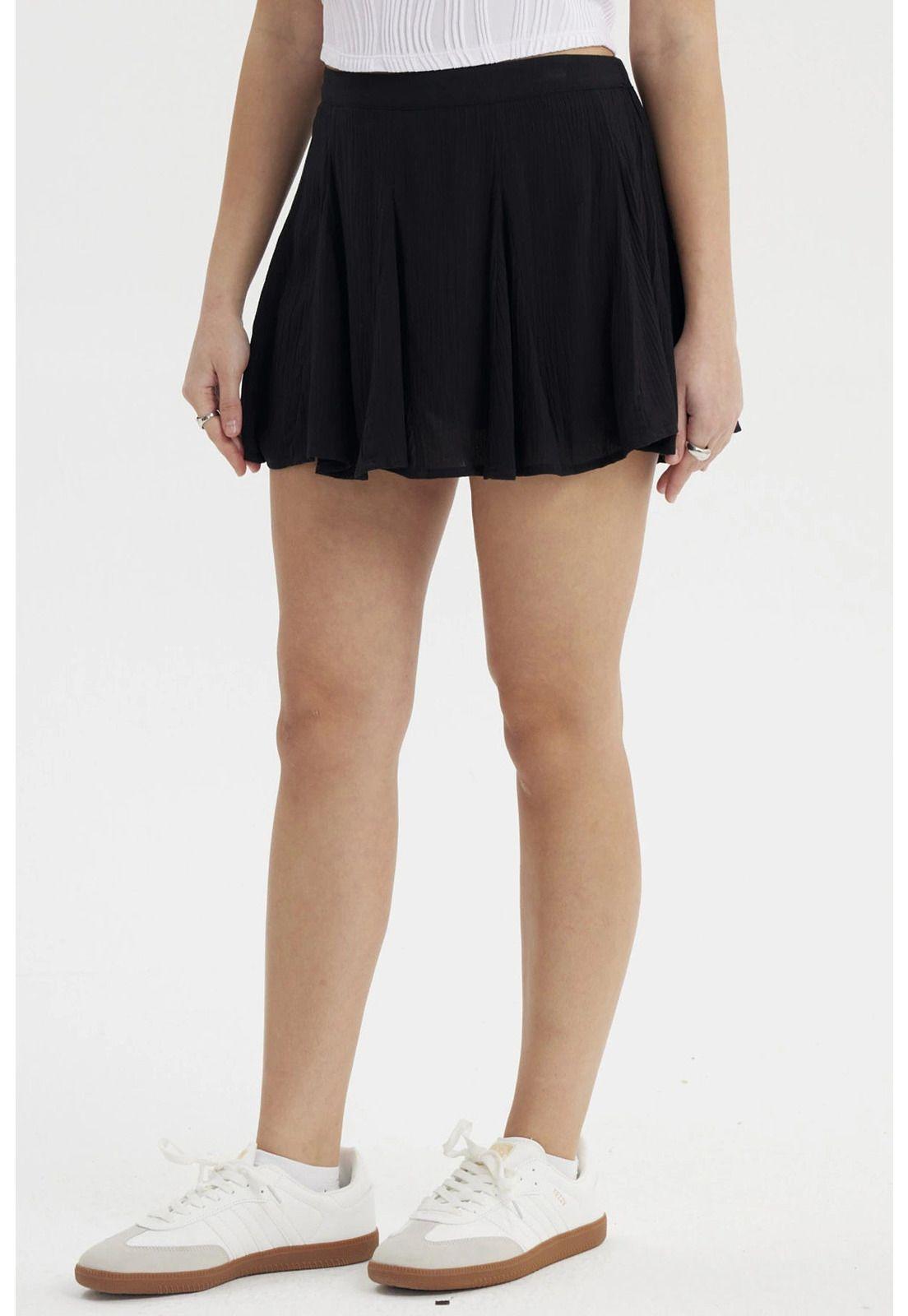 Falda Mujer Tablas Negro-1