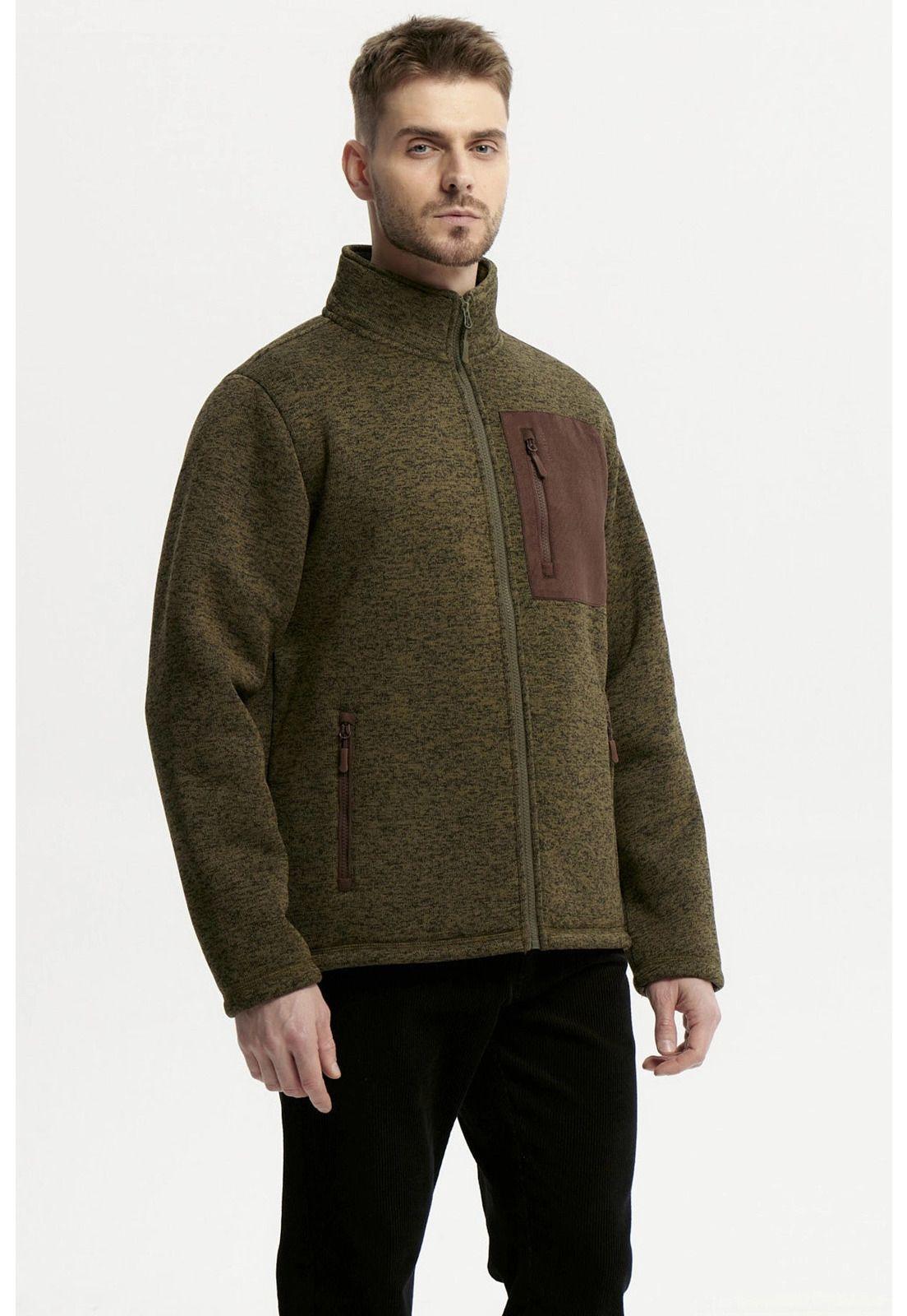 Polar Hombre Slim Cuello Con Cierre Verde-1