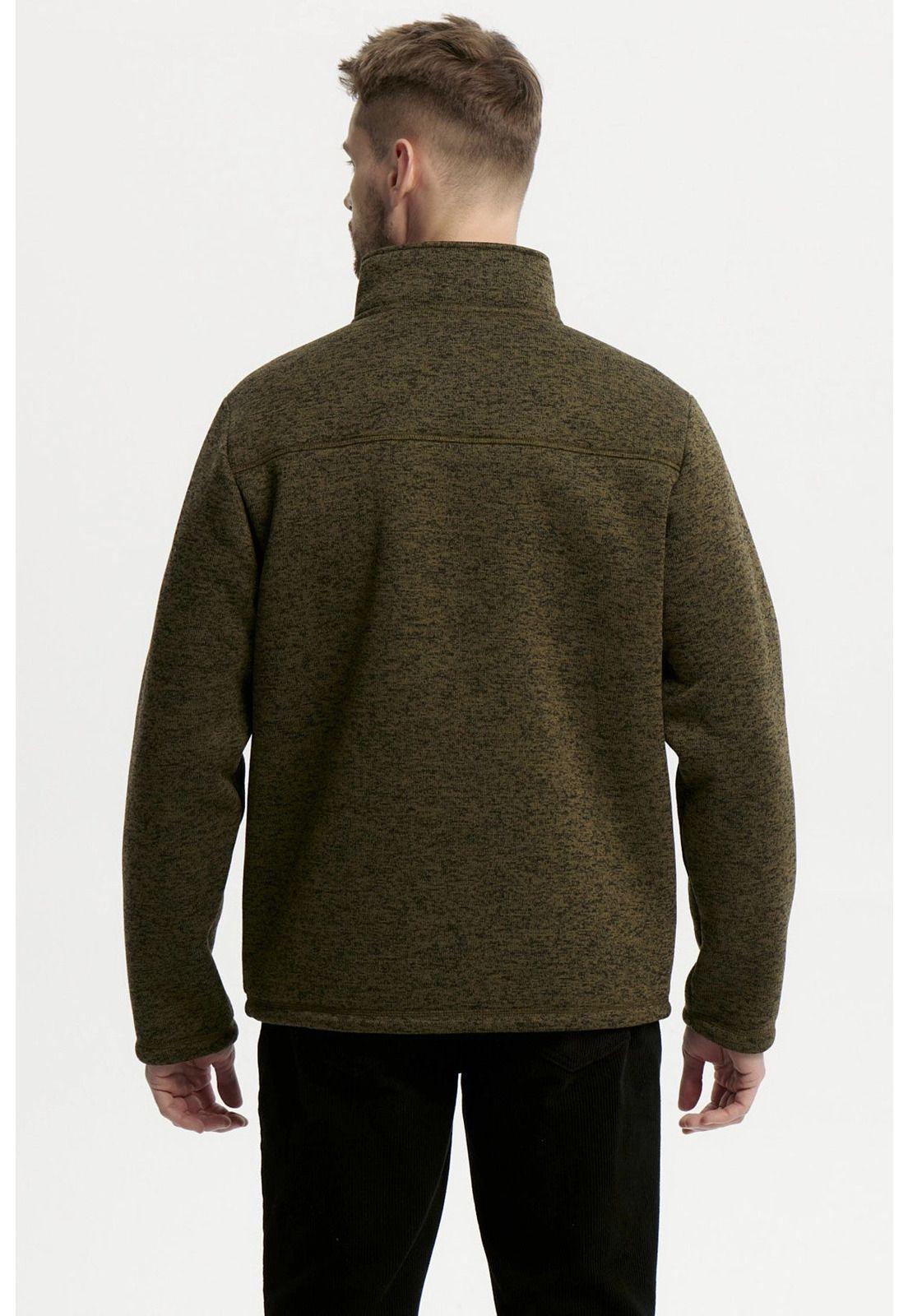 Polar Hombre Slim Cuello Con Cierre Verde-2