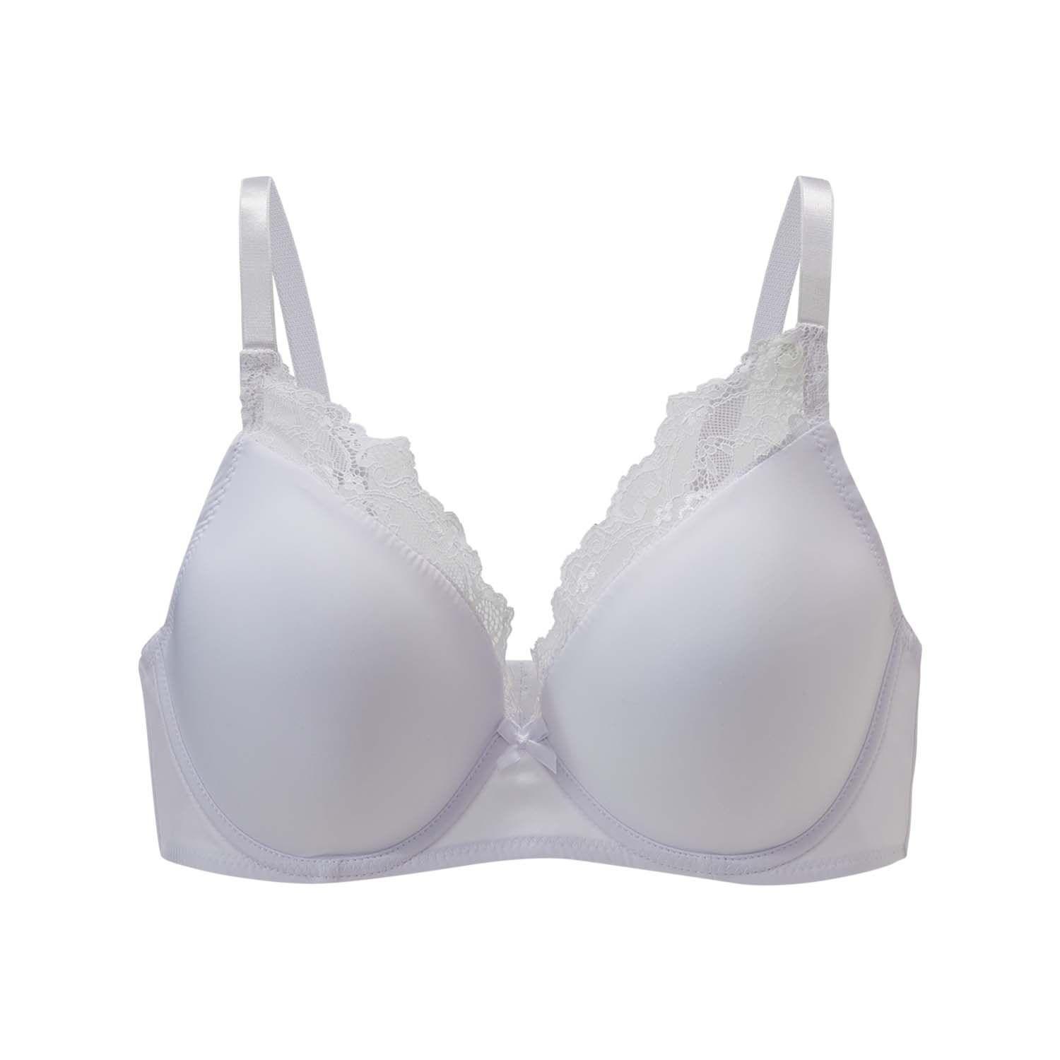 Sostén Mujer Copa Support Con Detalle Blanco Fashion's Park-0