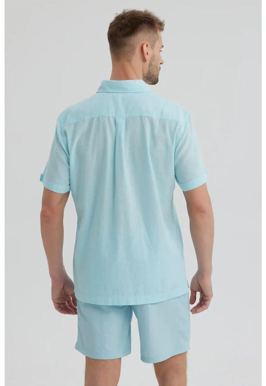 Camisa Hombre Lisa Celeste- ll-2