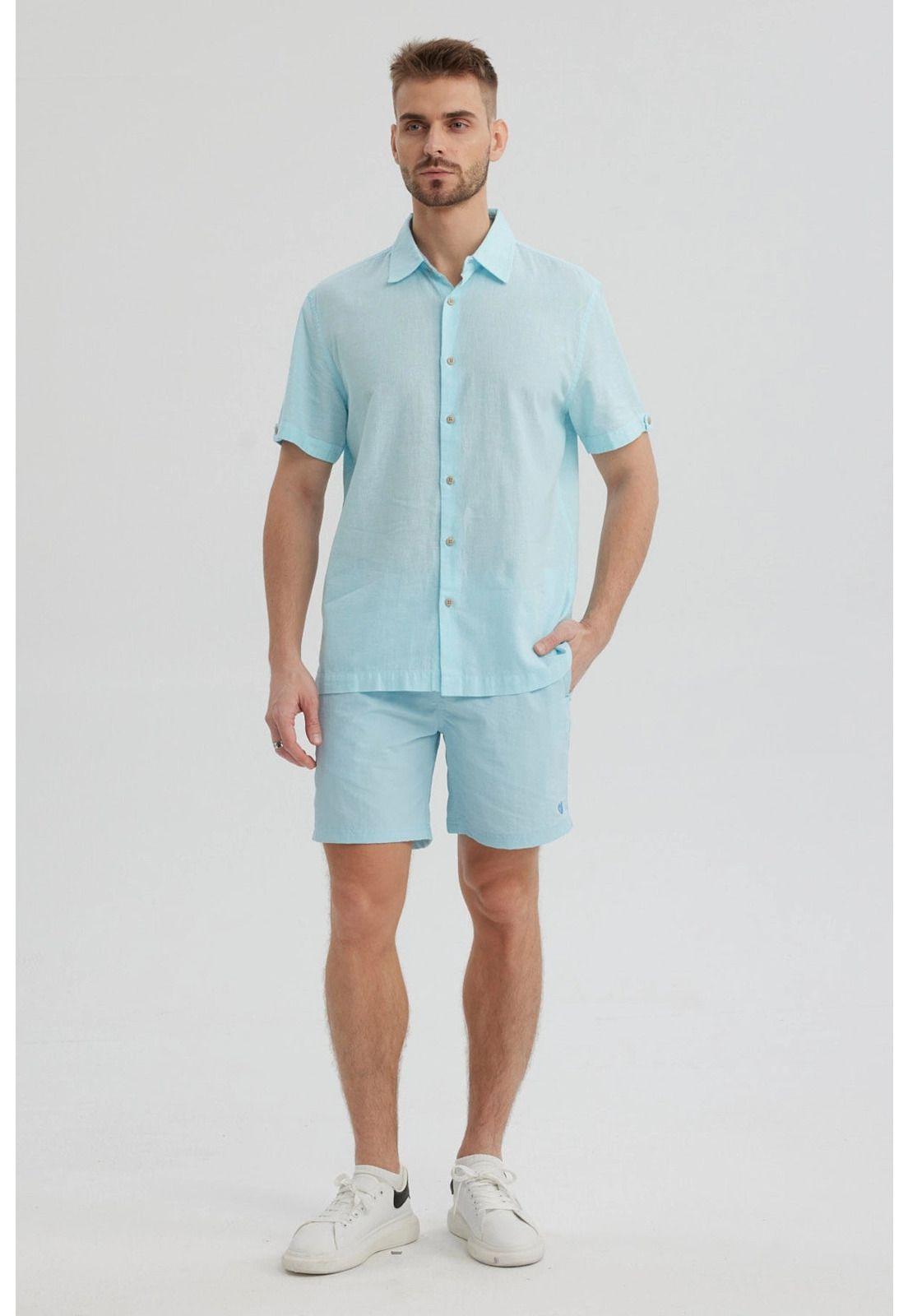 Camisa Hombre Lisa Celeste- ll-3