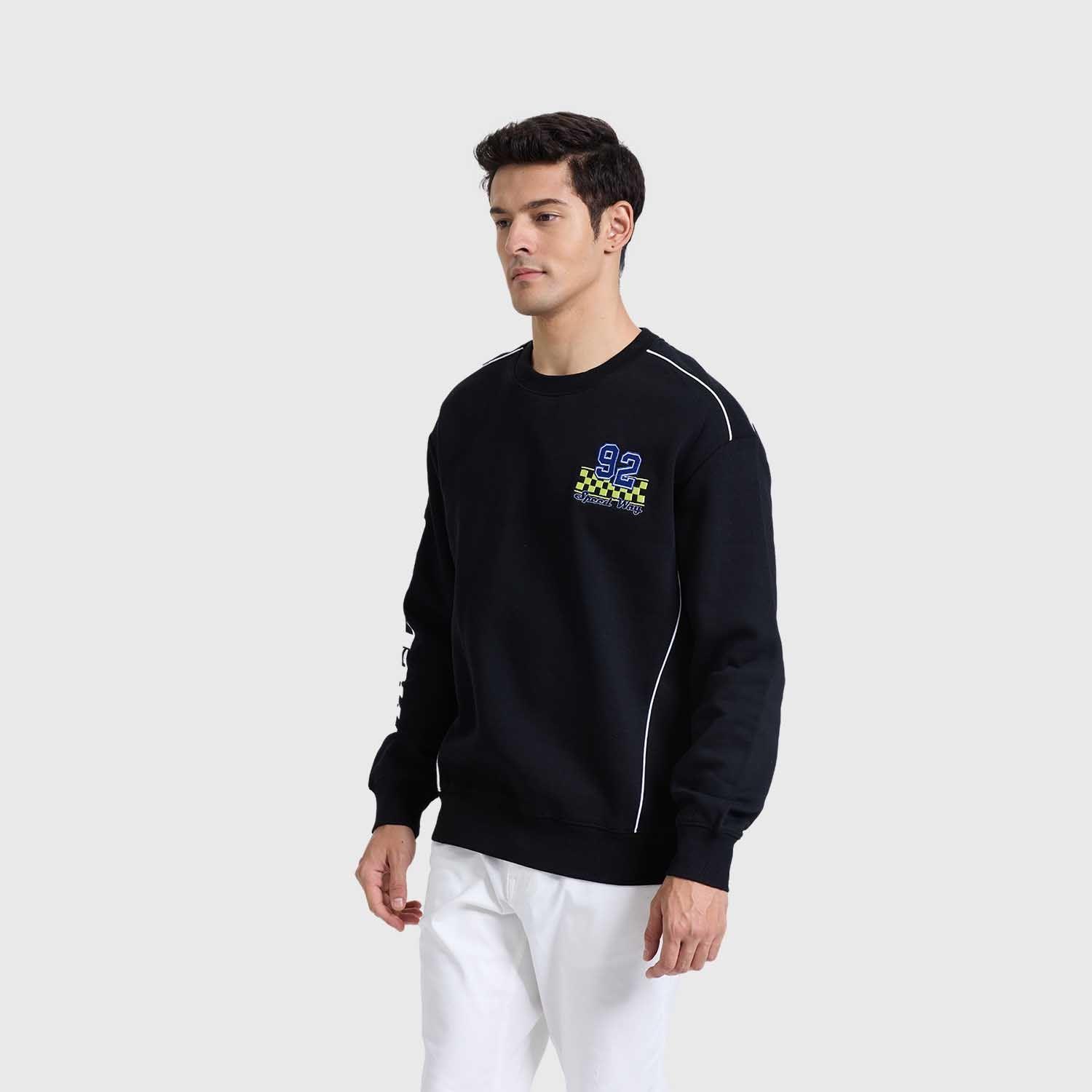 Polerón Hombre Racing Negro Fashion's Park-1