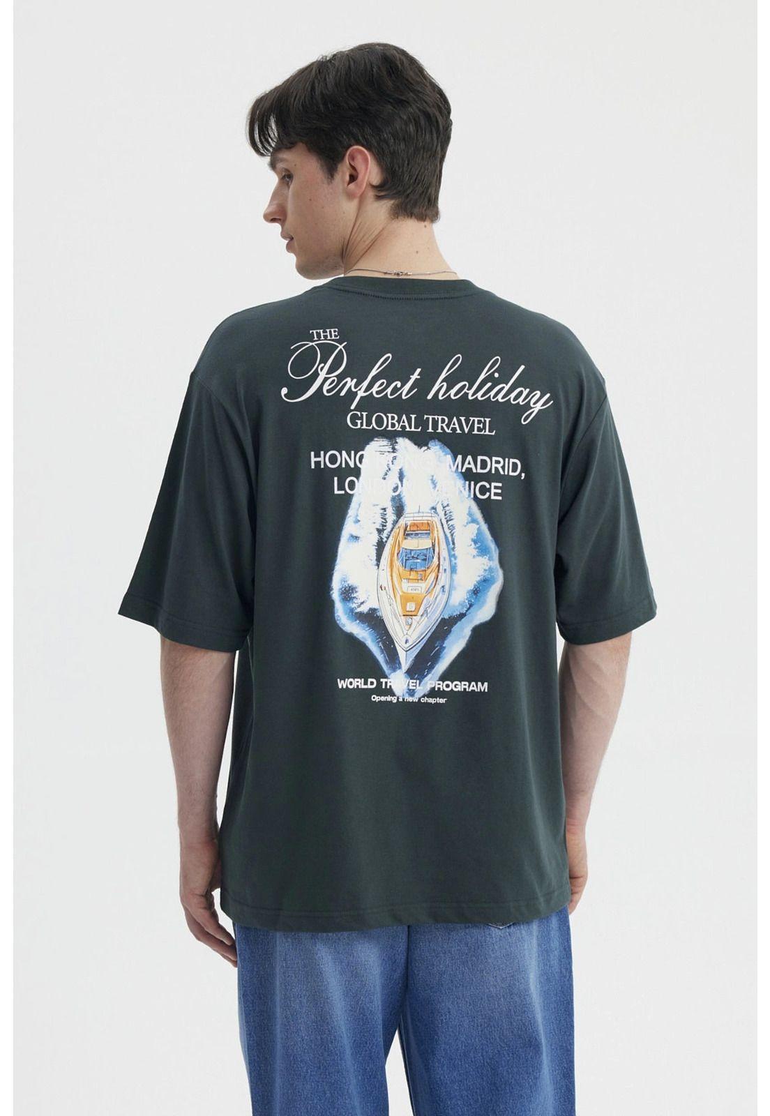 Polera Hombre Slim Verde-1