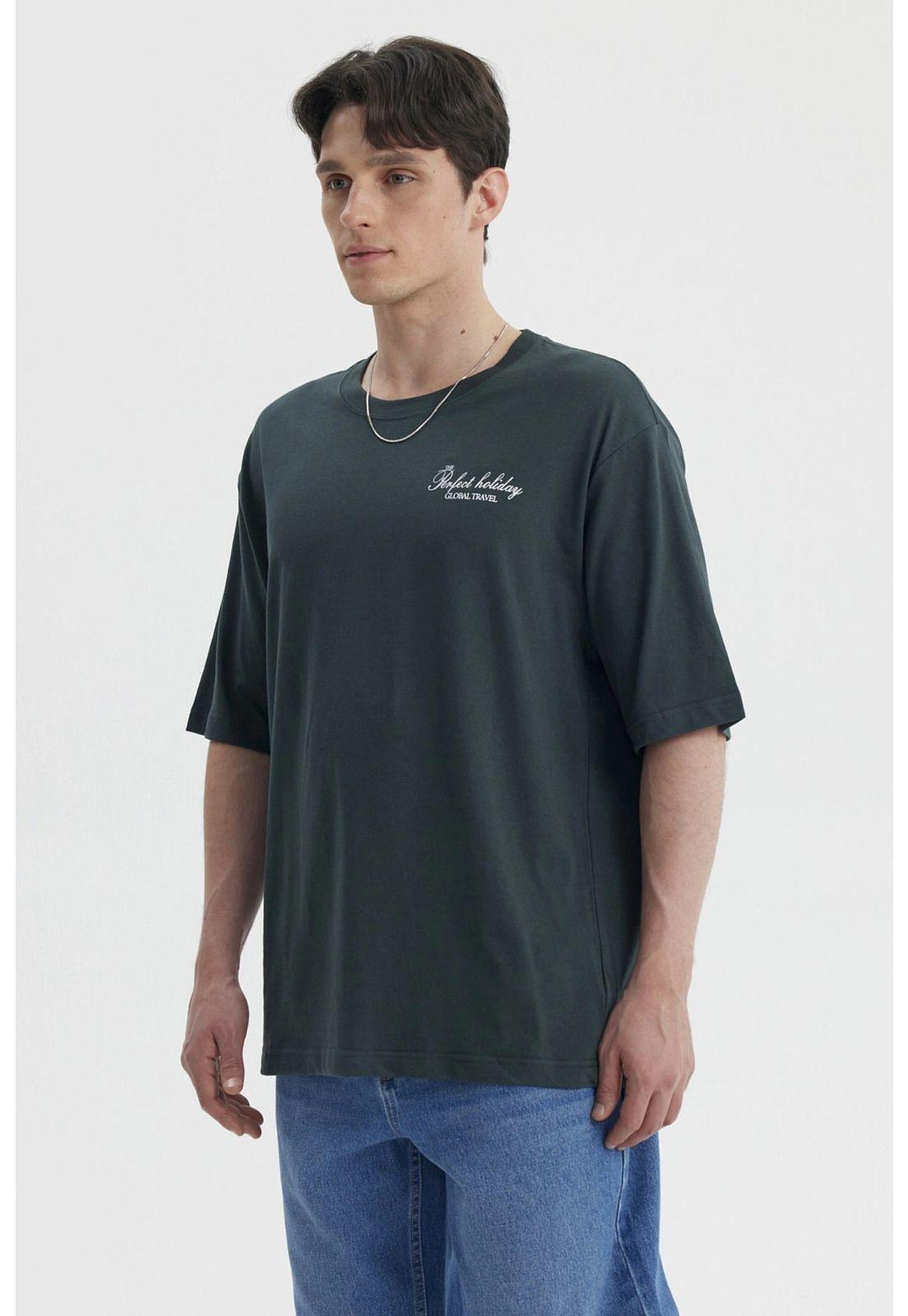 Polera Hombre Slim Verde-2