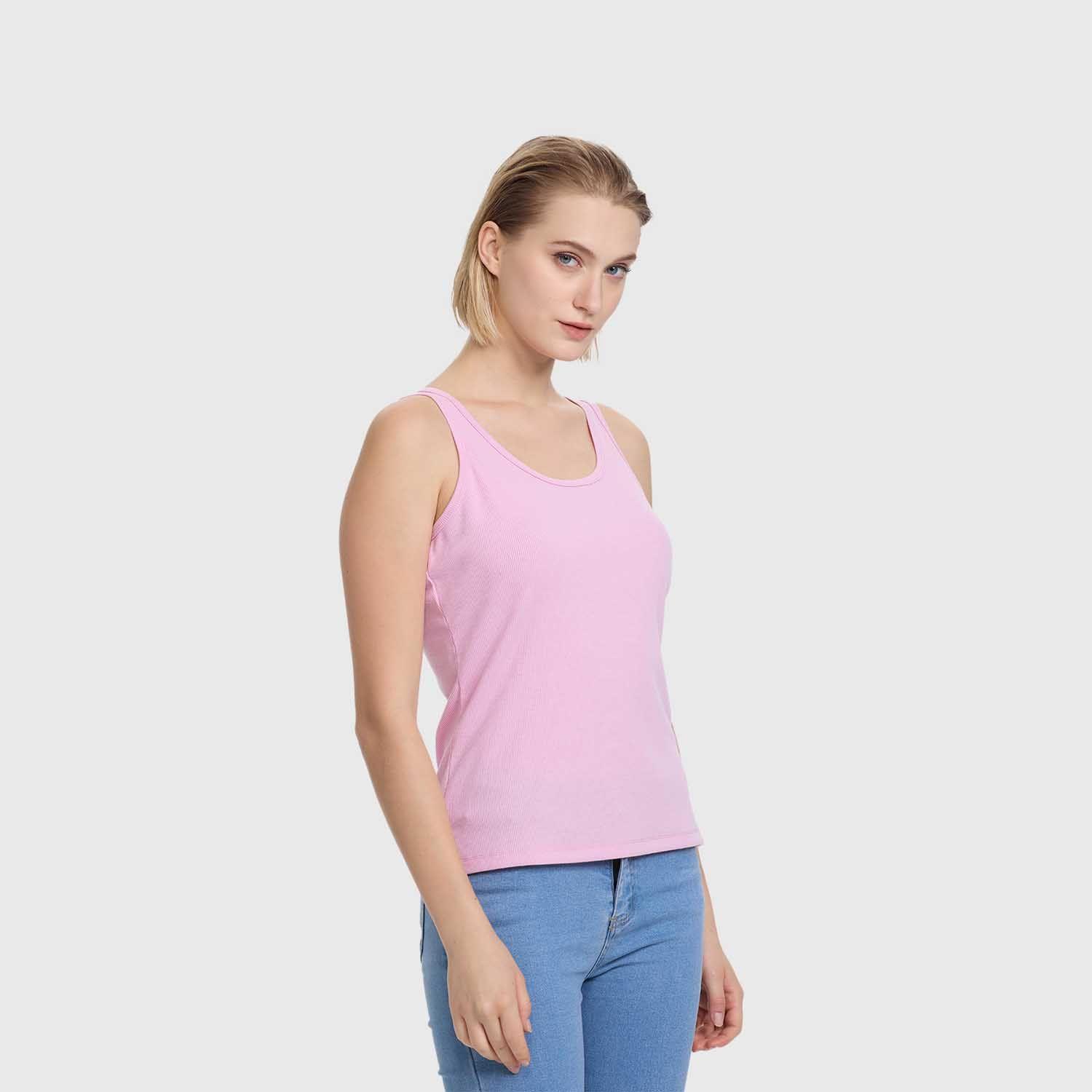 Polera Mujer Pabilo Rib Lisa Rosado Fashion's Park-1