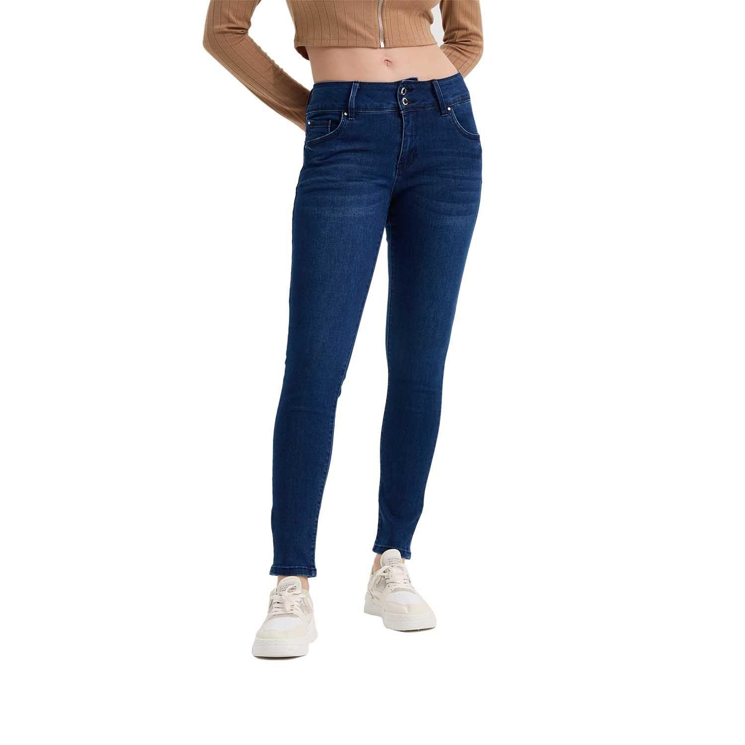 Jeans Mujer Kim Skinny Azul Oscuro Fashion's Park-0