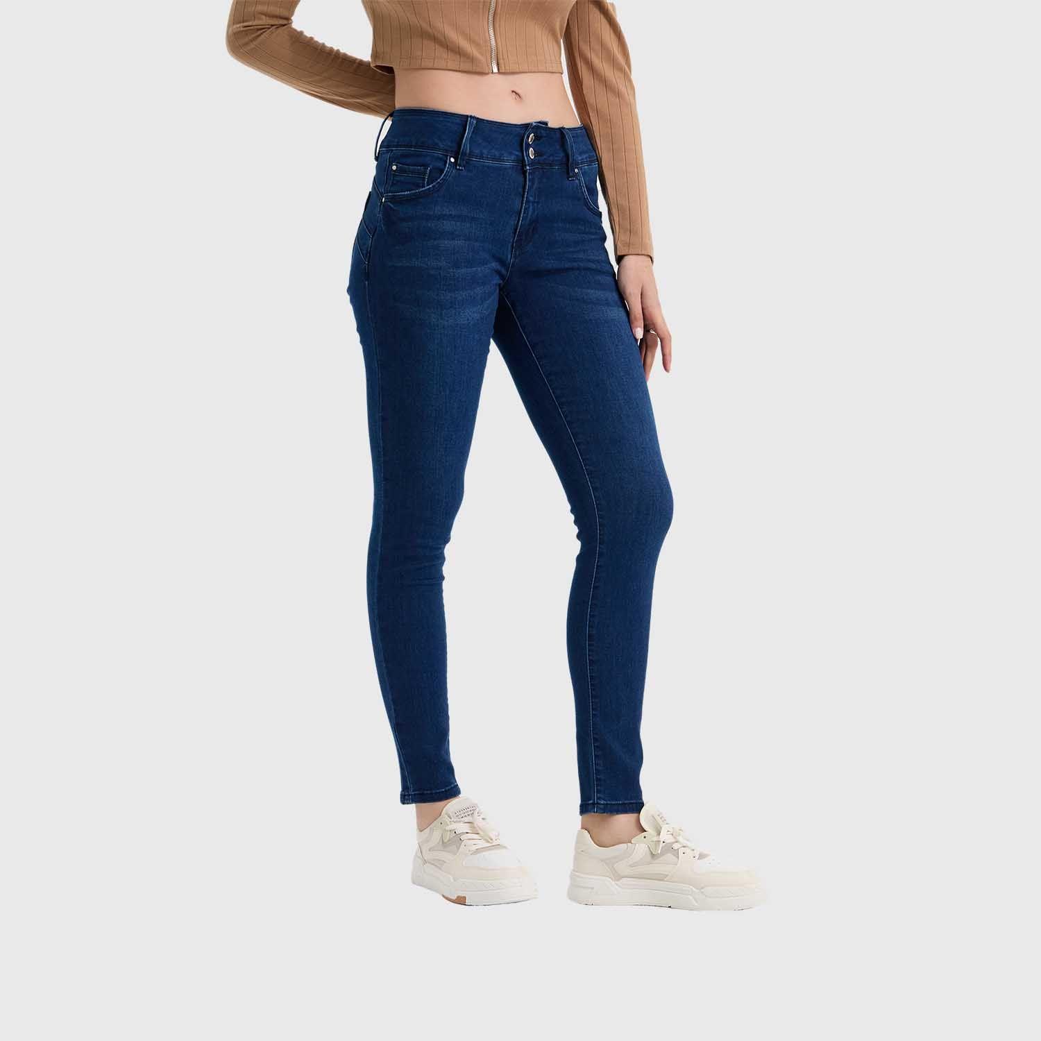 Jeans Mujer Kim Skinny Azul Oscuro Fashion's Park-1