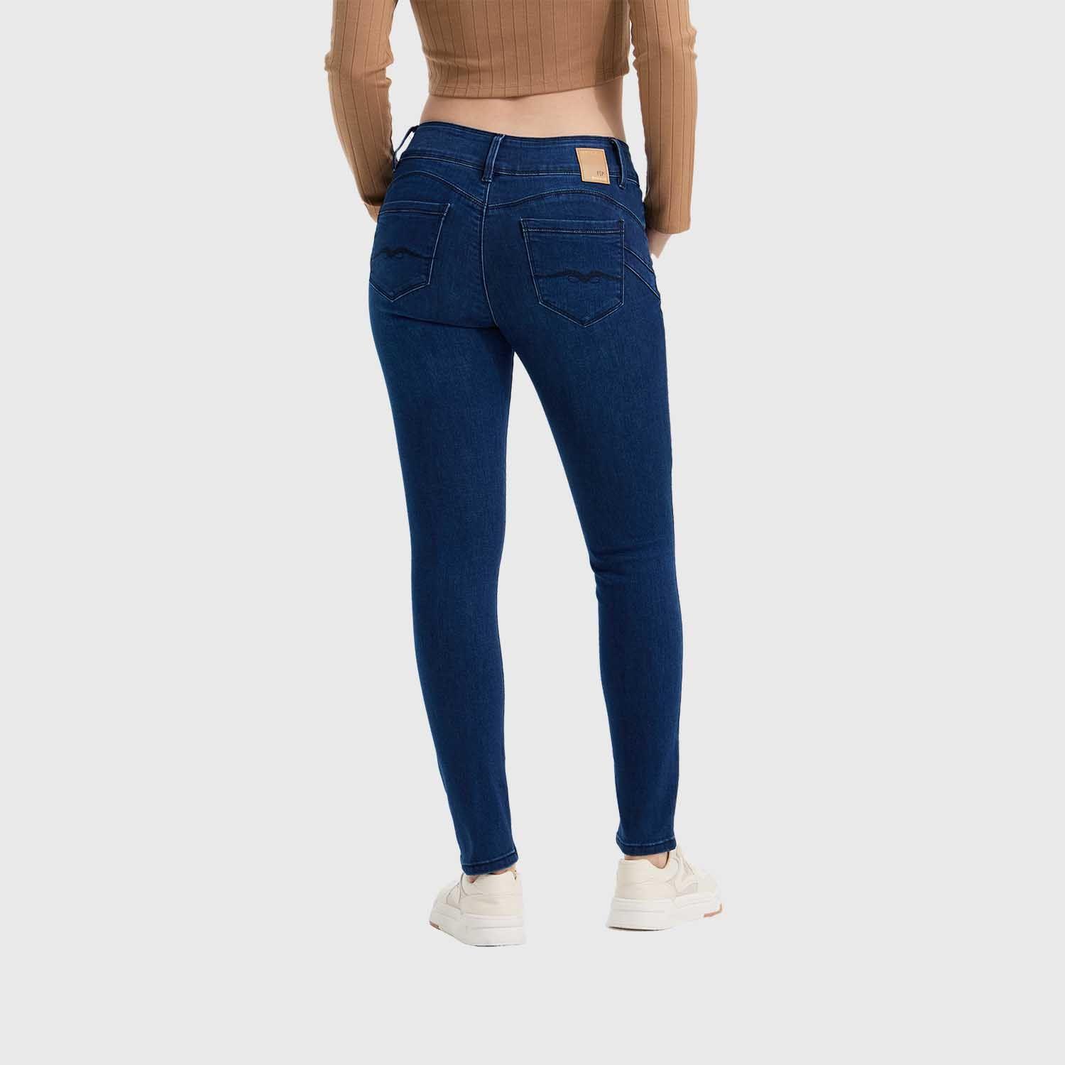 Jeans Mujer Kim Skinny Azul Oscuro Fashion's Park-2