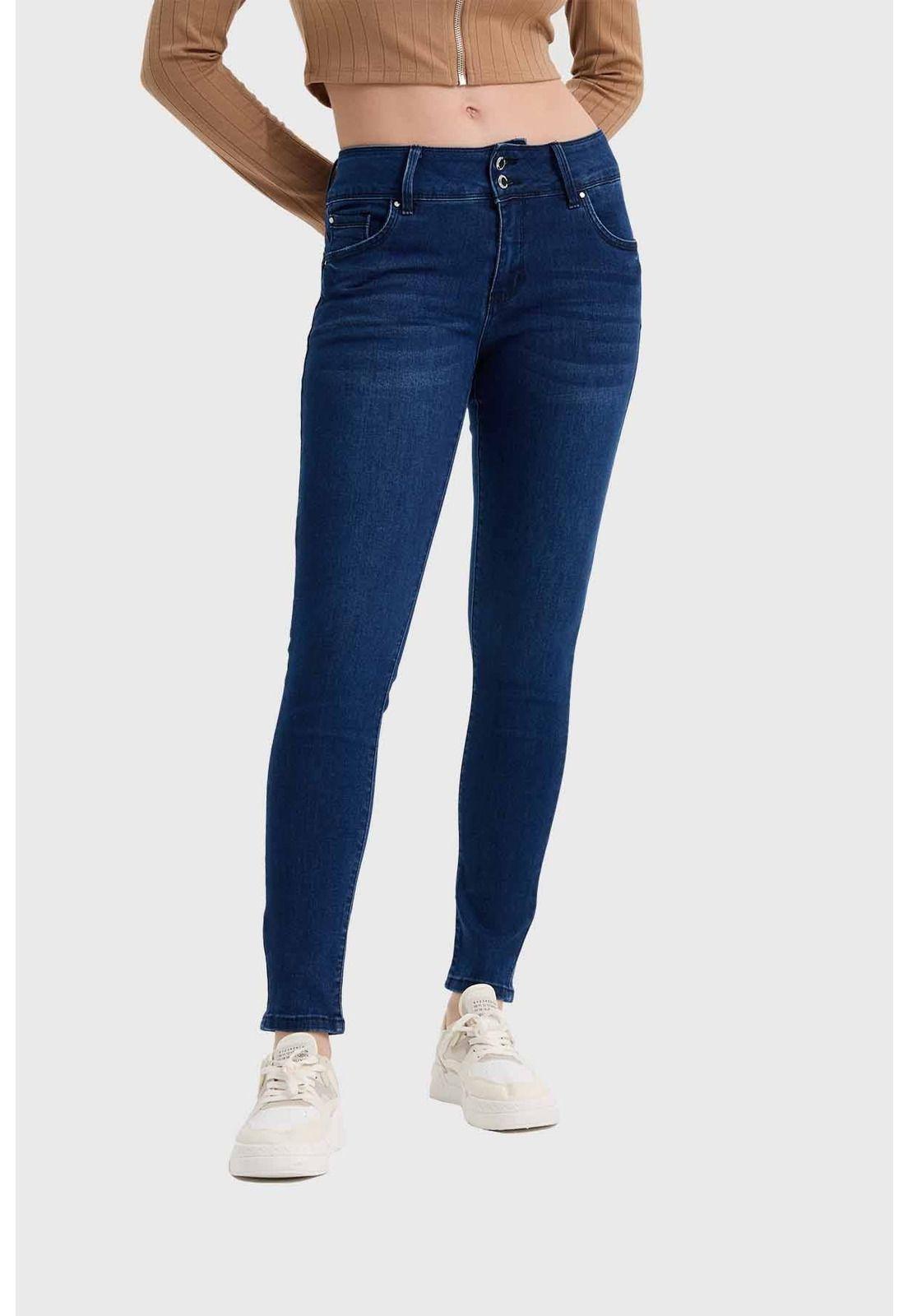 Jeans Mujer Kim Skinny Azul-0