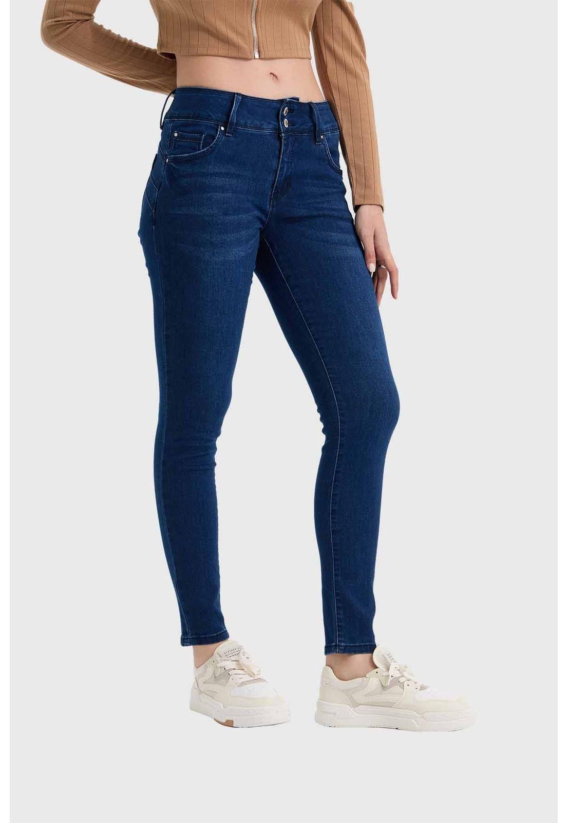 Jeans Mujer Kim Skinny Azul-1