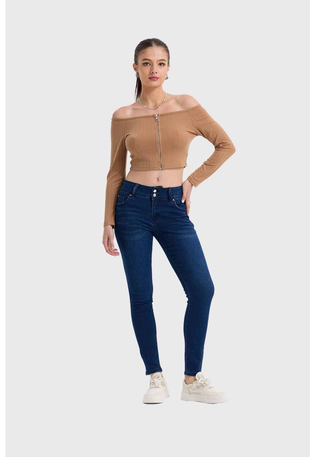 Jeans Mujer Kim Skinny Azul-3