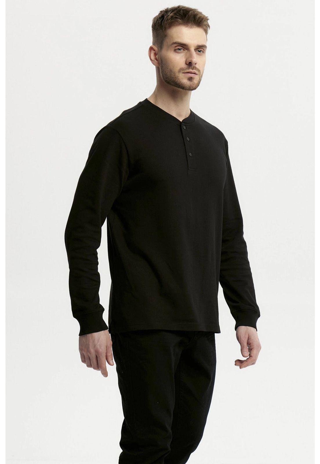 Polera Hombre Slim Negro - XlV-1