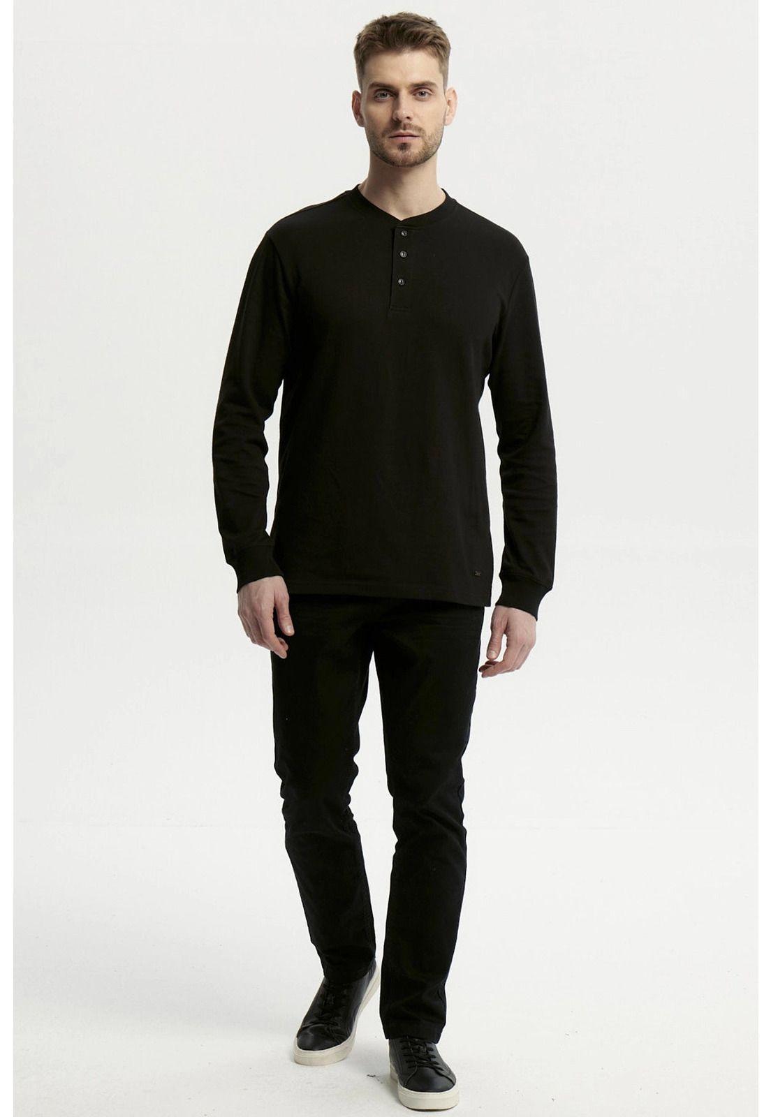 Polera Hombre Slim Negro - XlV-3