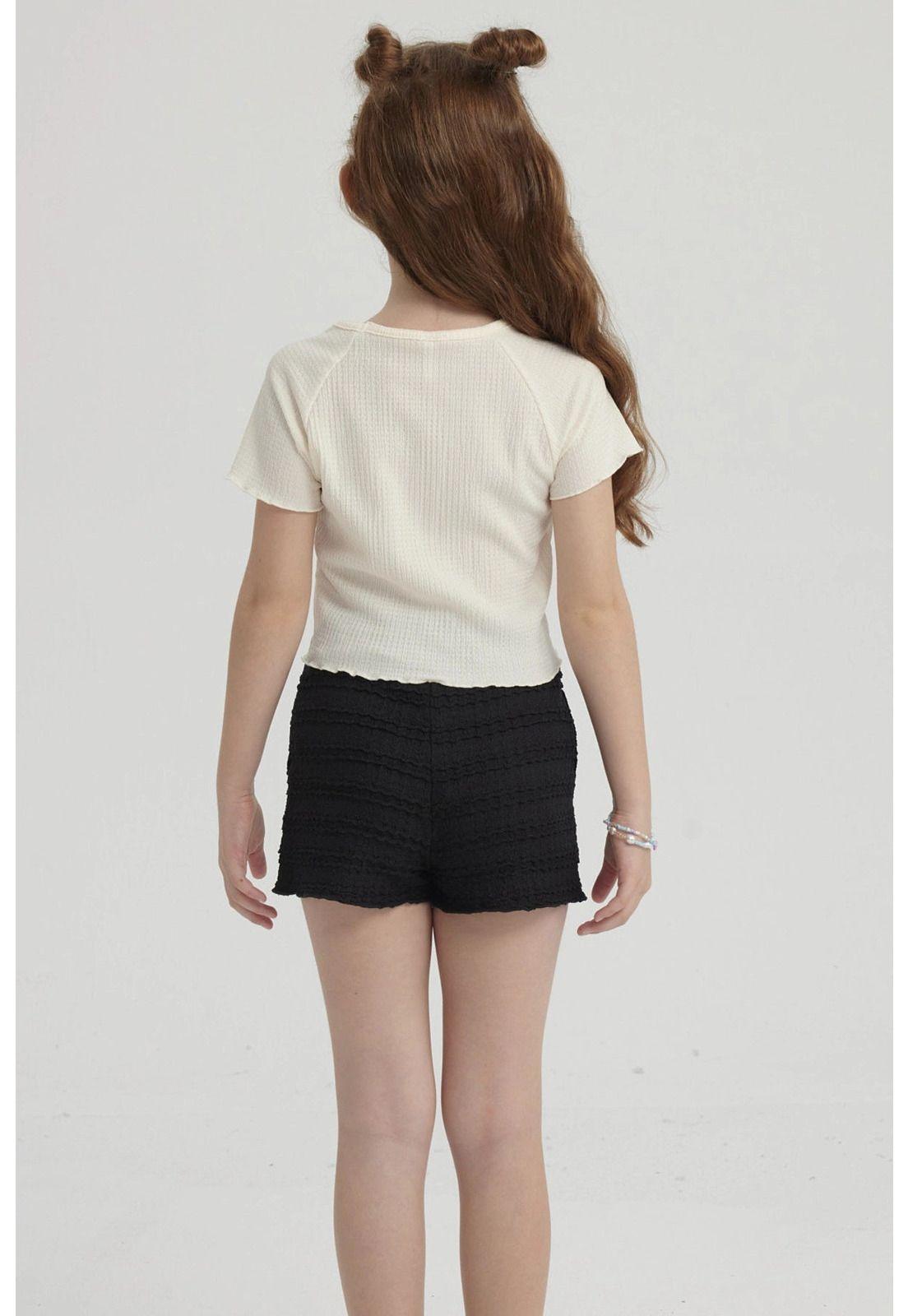 Polera Niña Lisa Textura Blanco-2