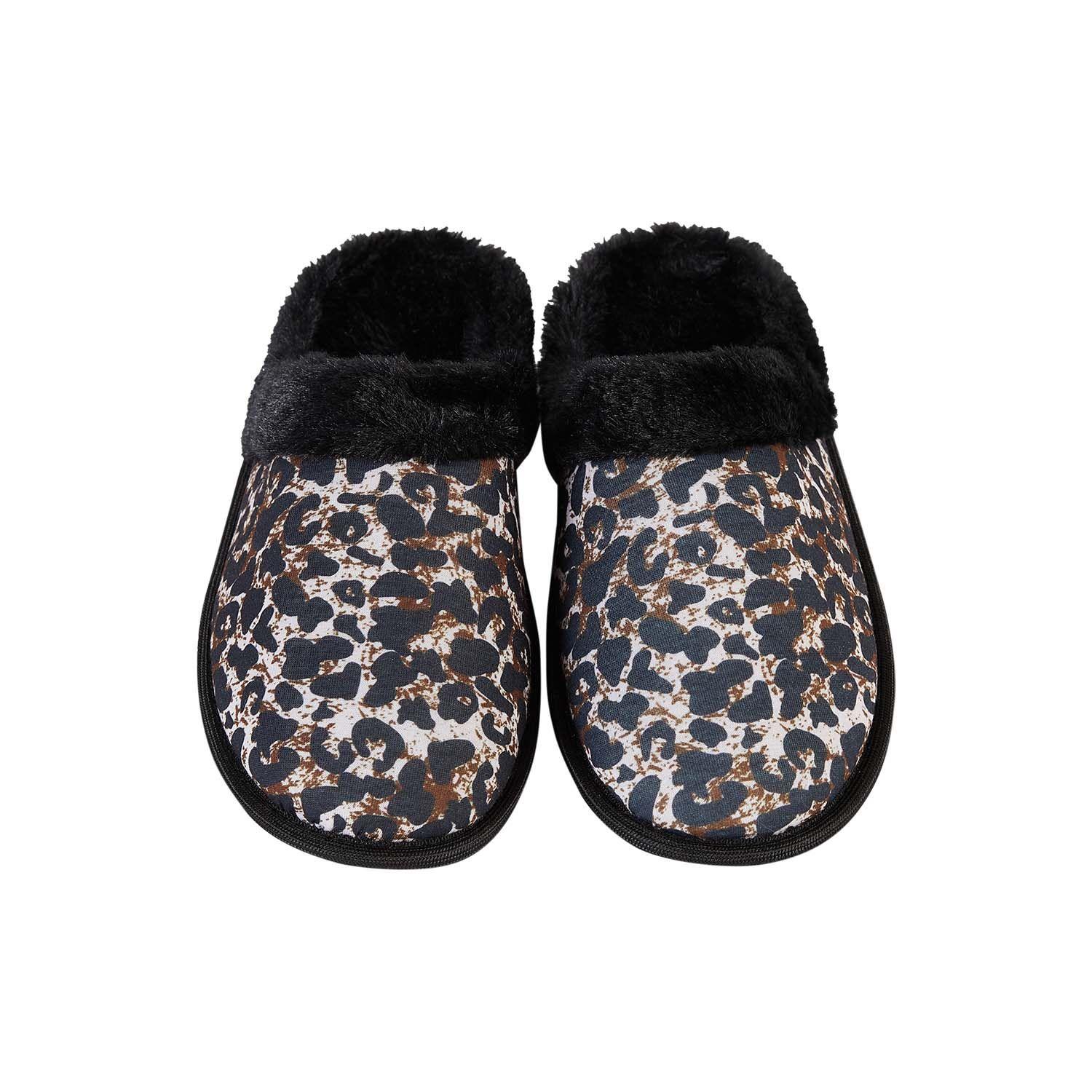 Pantufla Mujer Estampada Negro I Fashion's Park-0