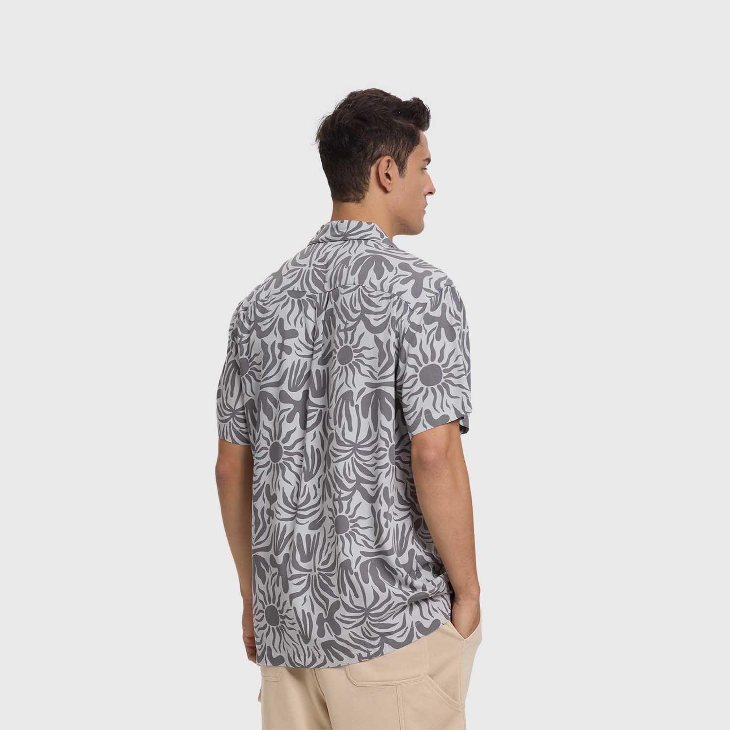 Camisa Hombre Guayaber Tropical Gris Fashion's Park-2
