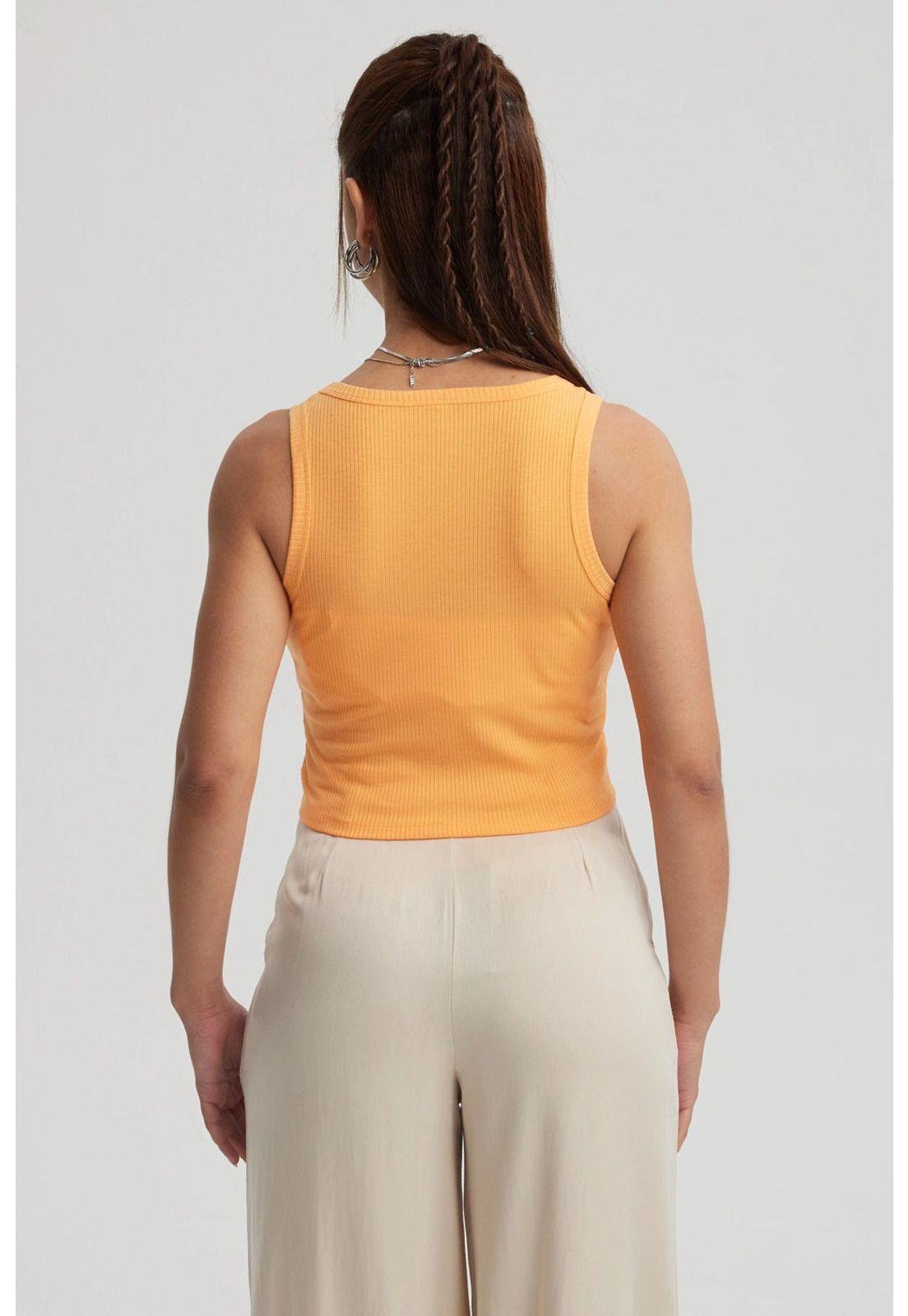 Polera Mujer Sudadera Naranjo- ll-2
