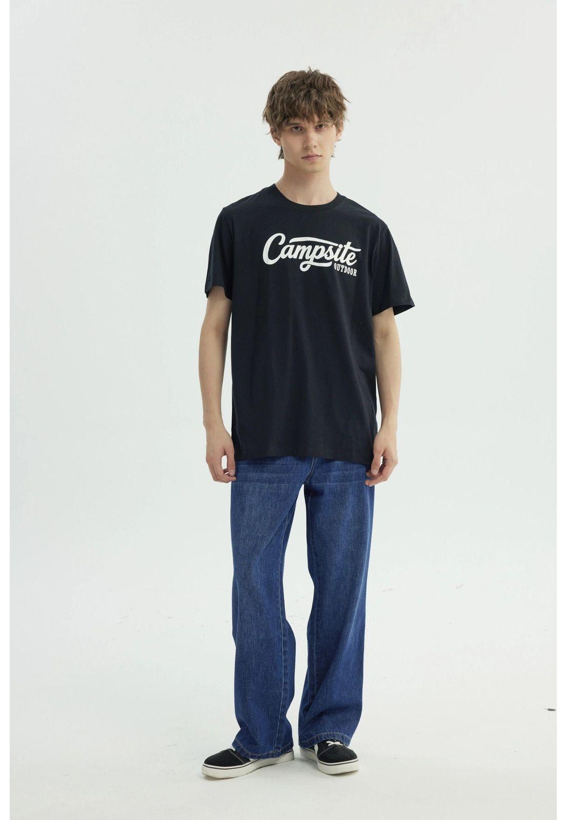 Polera Hombre Regular Negro - Vll-3