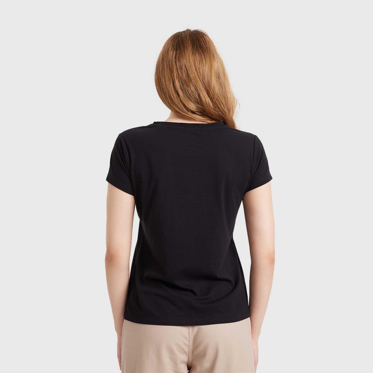 Polera Mujer Básica Print Negro Fashion´s Park-2