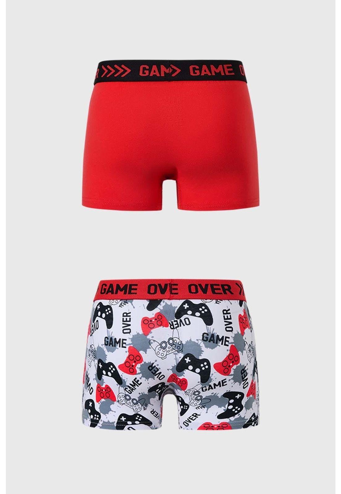 Bóxer Niño Bipack Rojo-1