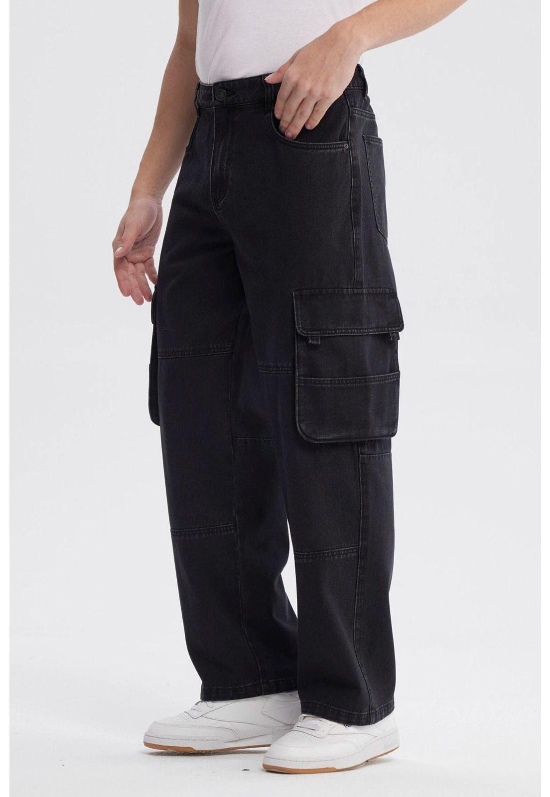 Jeans Hombre Baggy Negro - lll-1