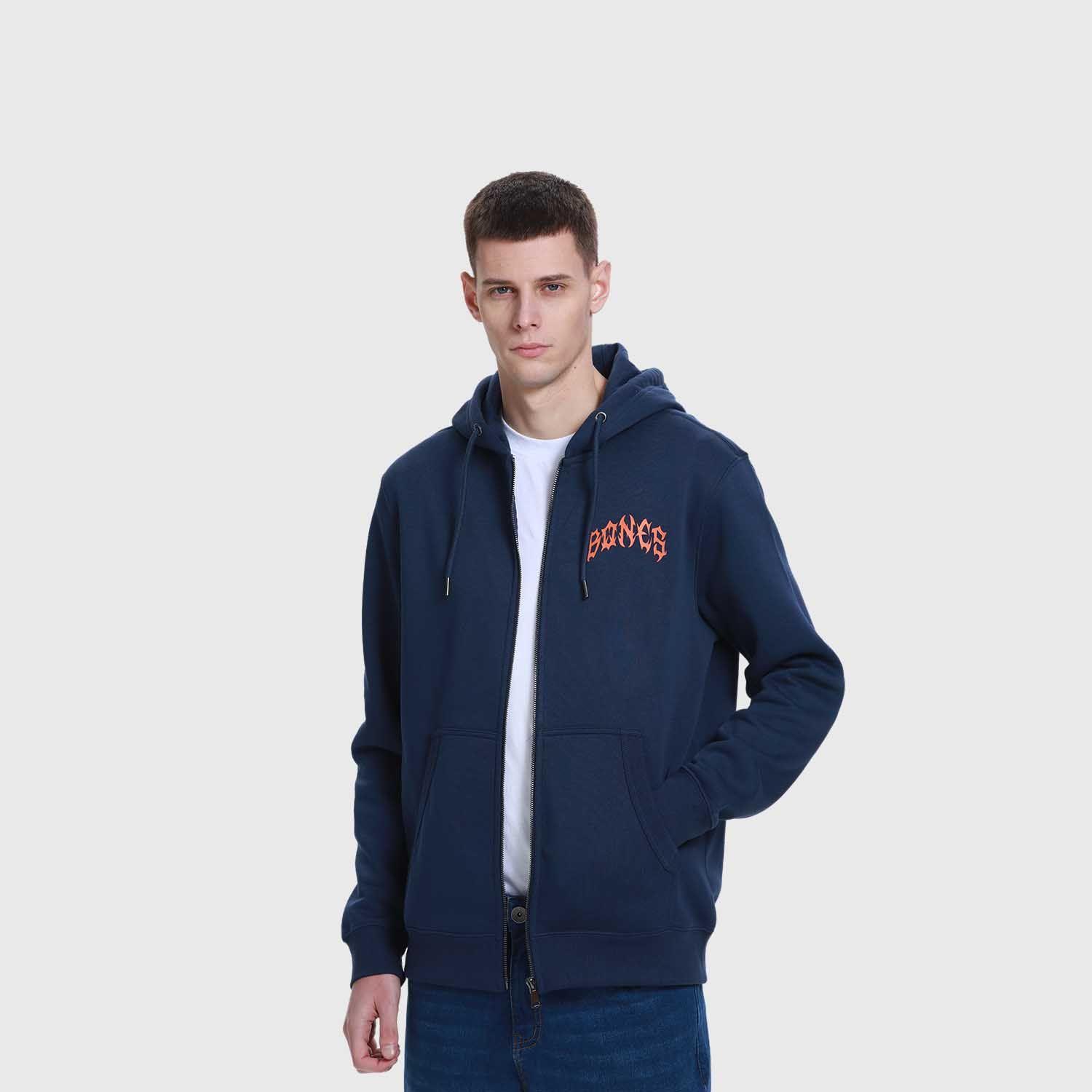 Polerón Hombre Hoodie Full Zipper Azul Fashion's Park-1