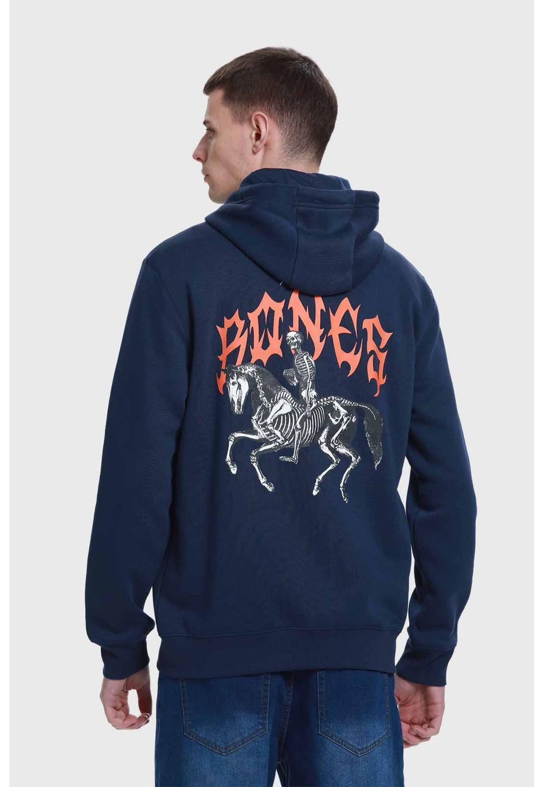 Polerón Hombre Hoodie Azul-2