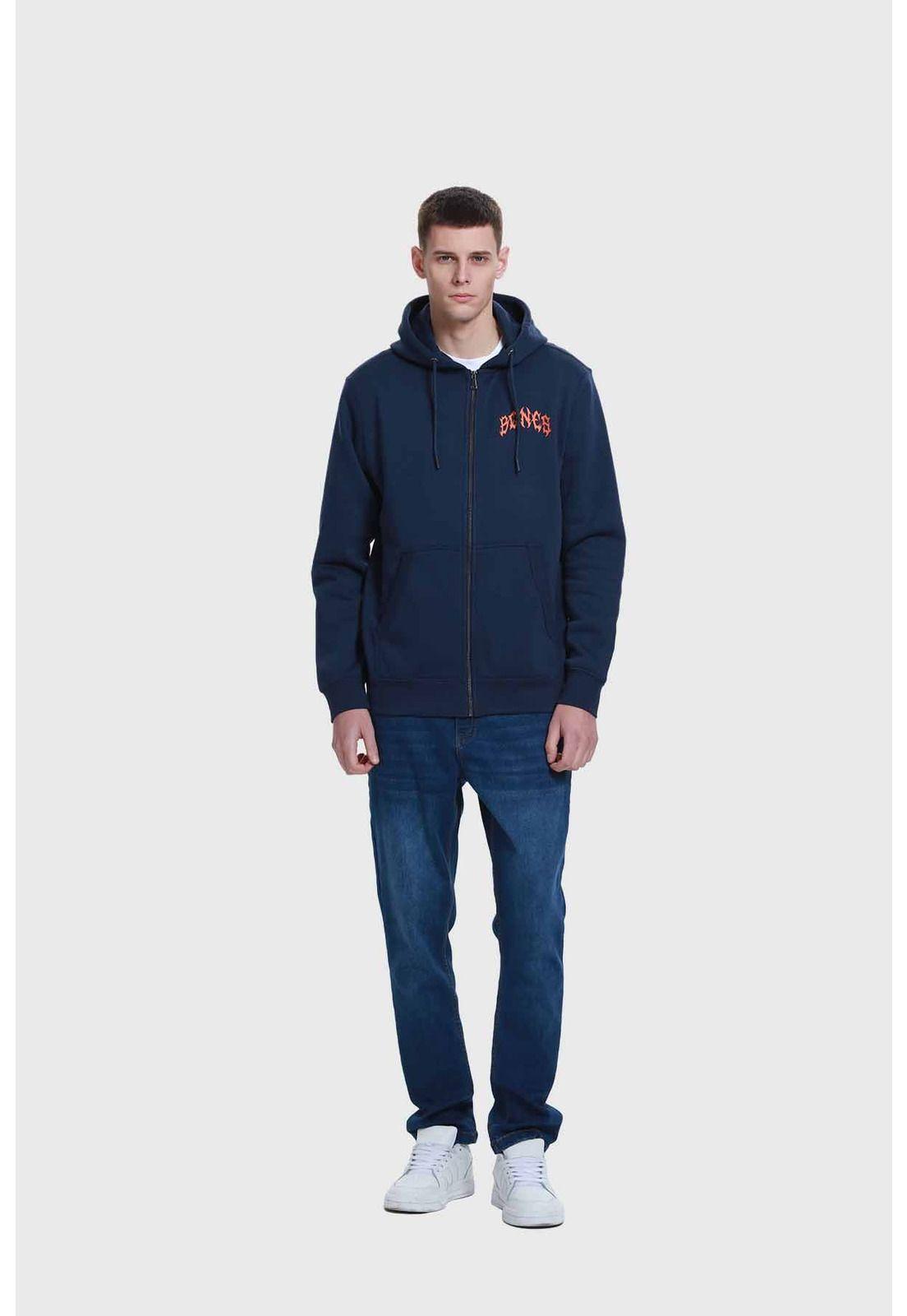 Polerón Hombre Hoodie Azul-3