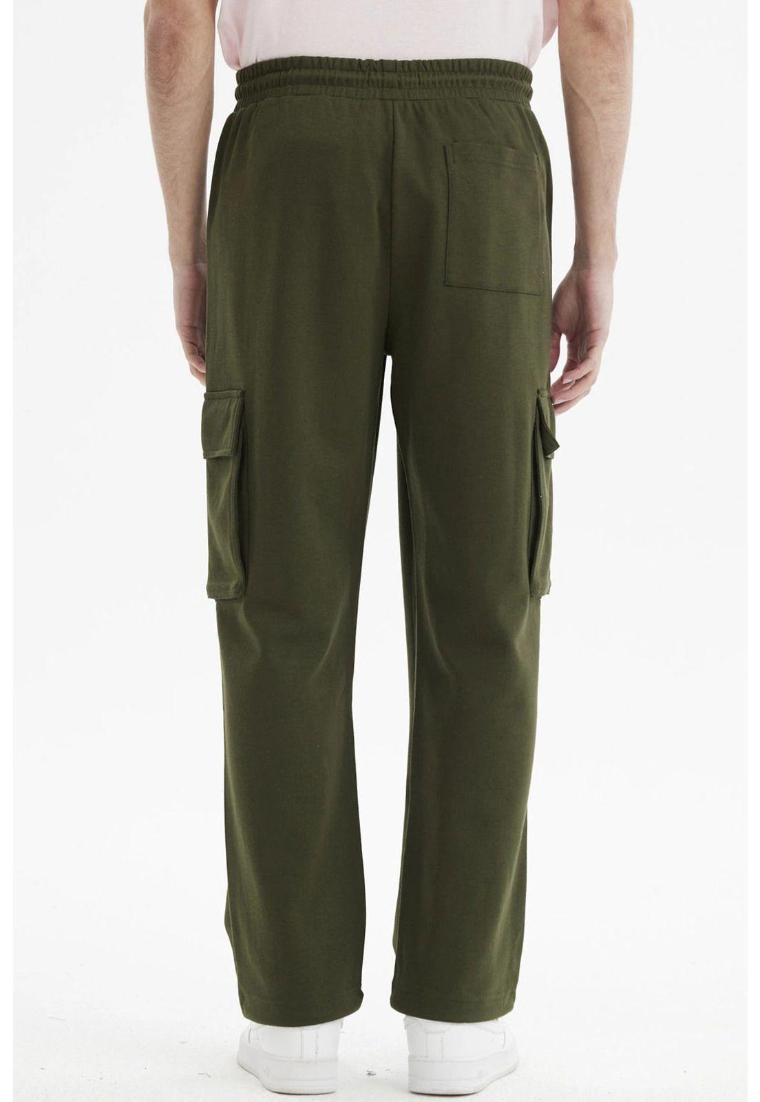 Pantalón Buzo Hombre Jogger Verde Militar-2