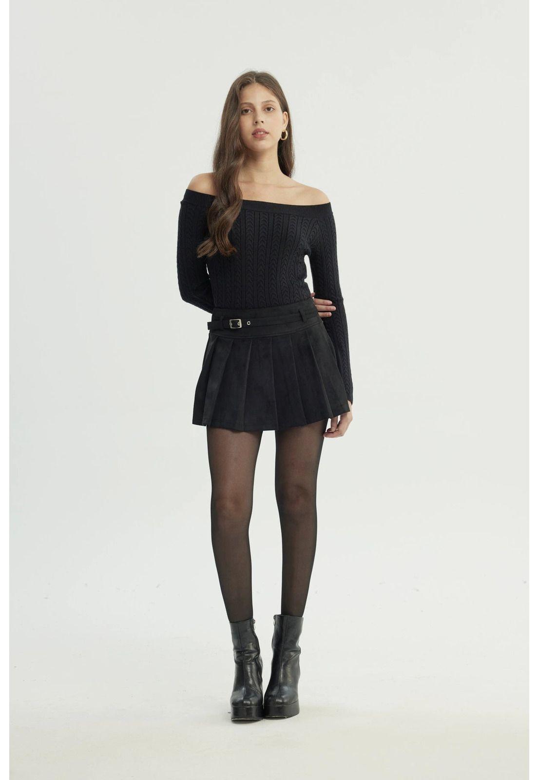 Falda Mujer Juvenil Negro - lll-3