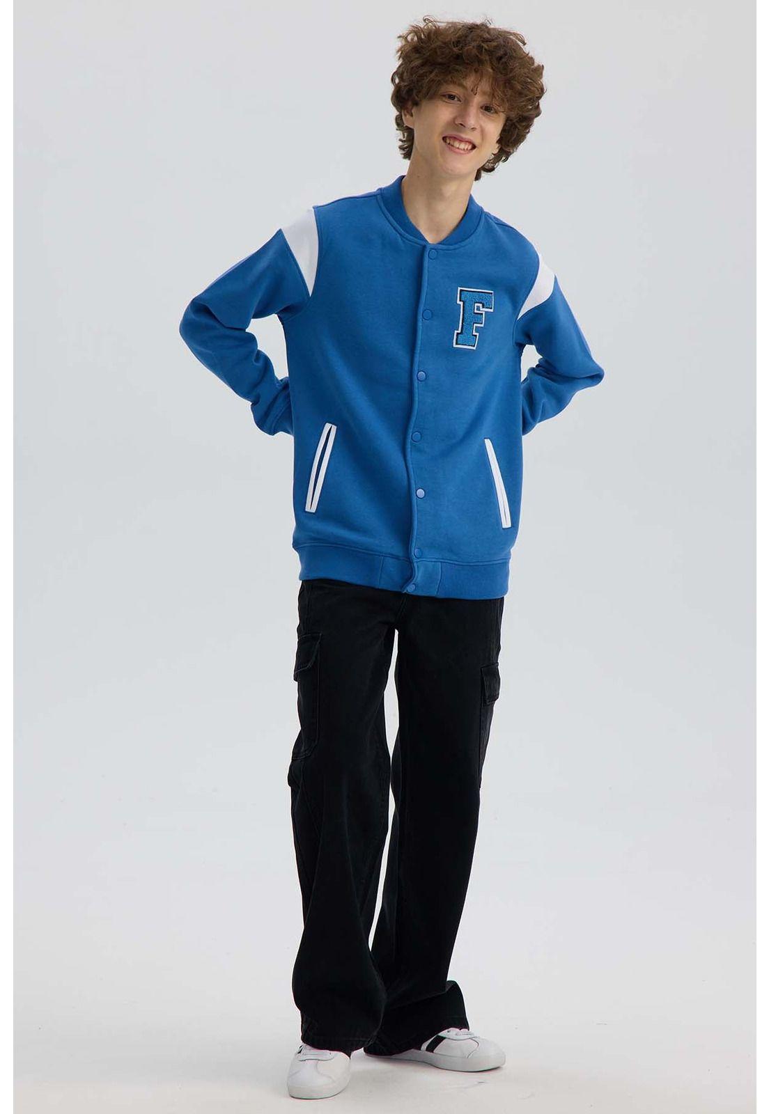 Polerón Niño College Azul-3