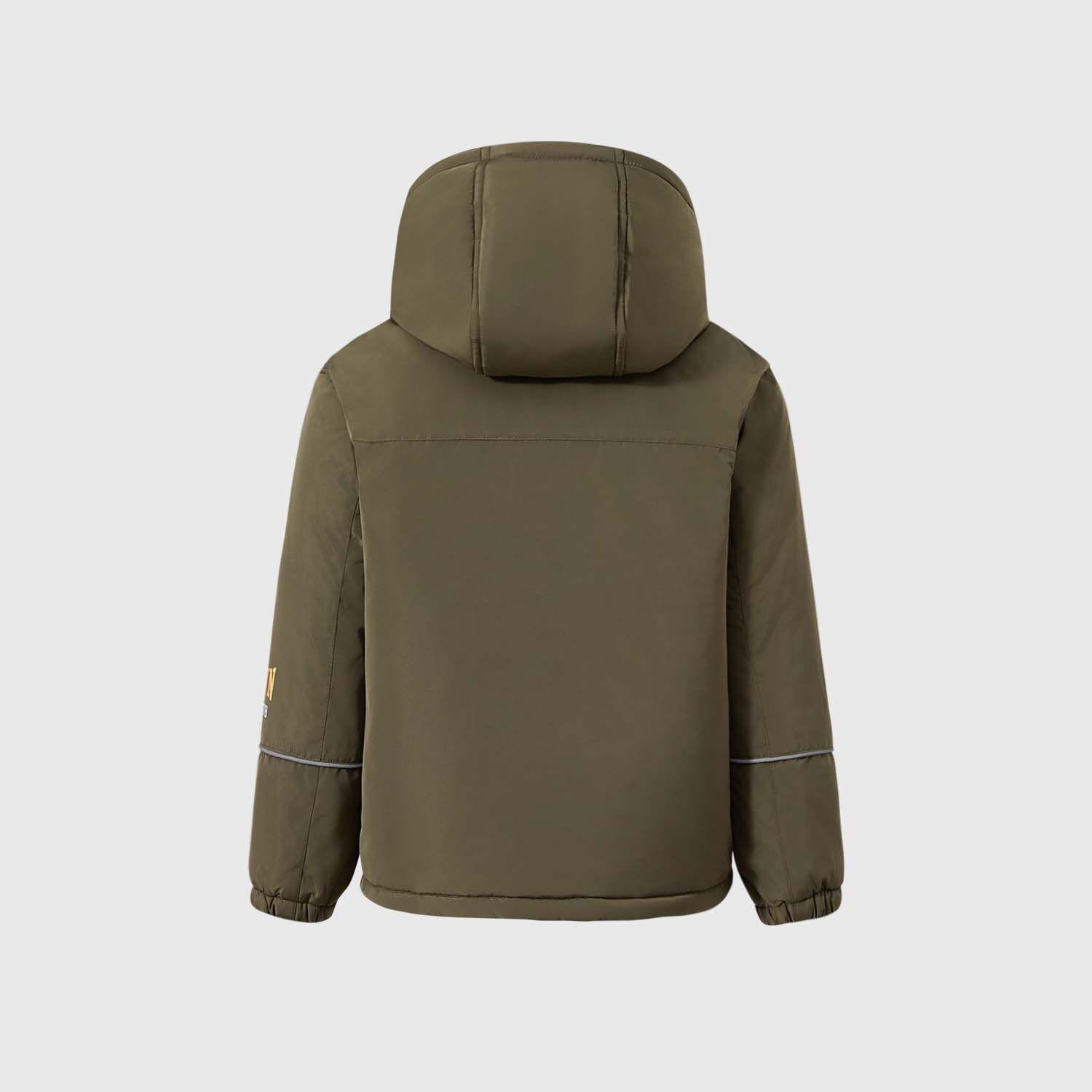 Chaqueta Niño Polar Verde Militar-1