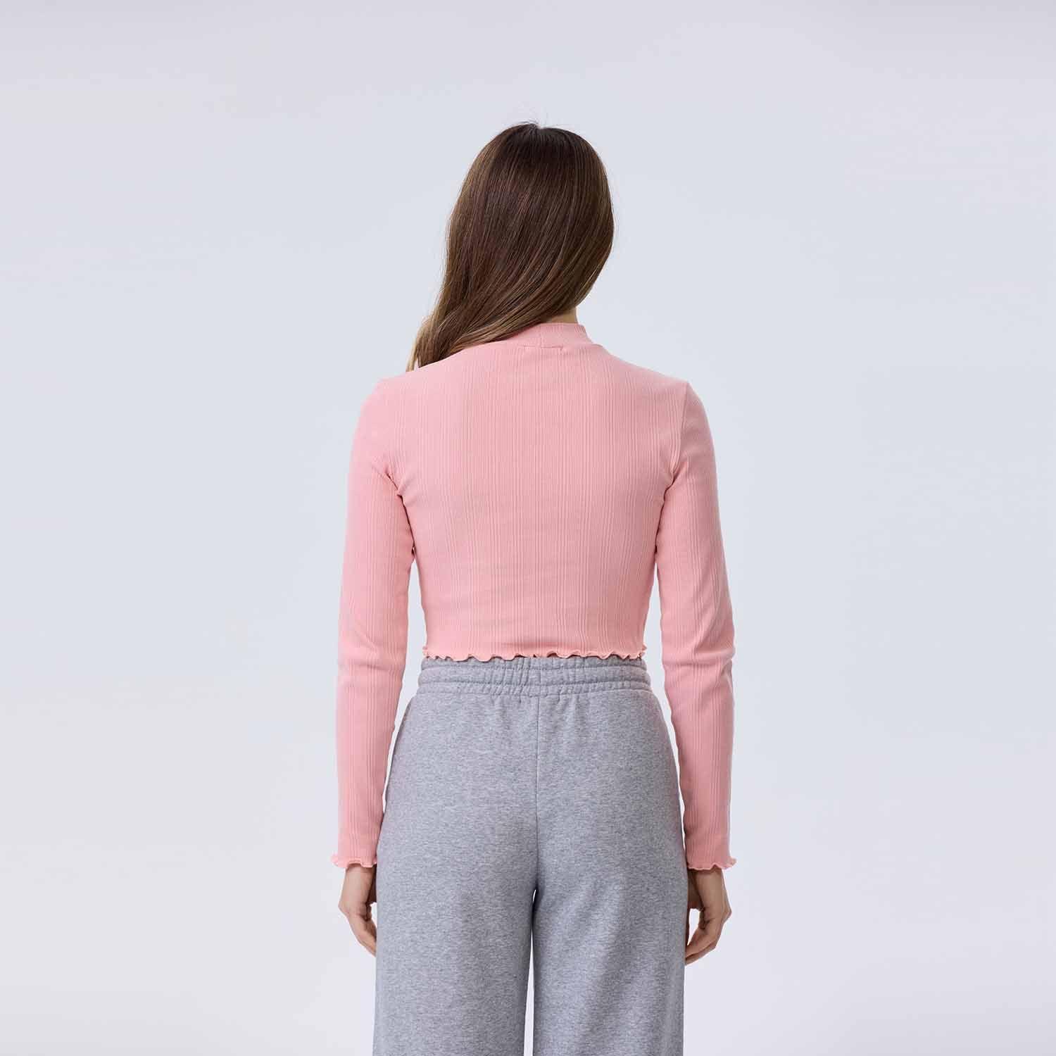 Polera Mujer Rib Rule Palo Rosa-2