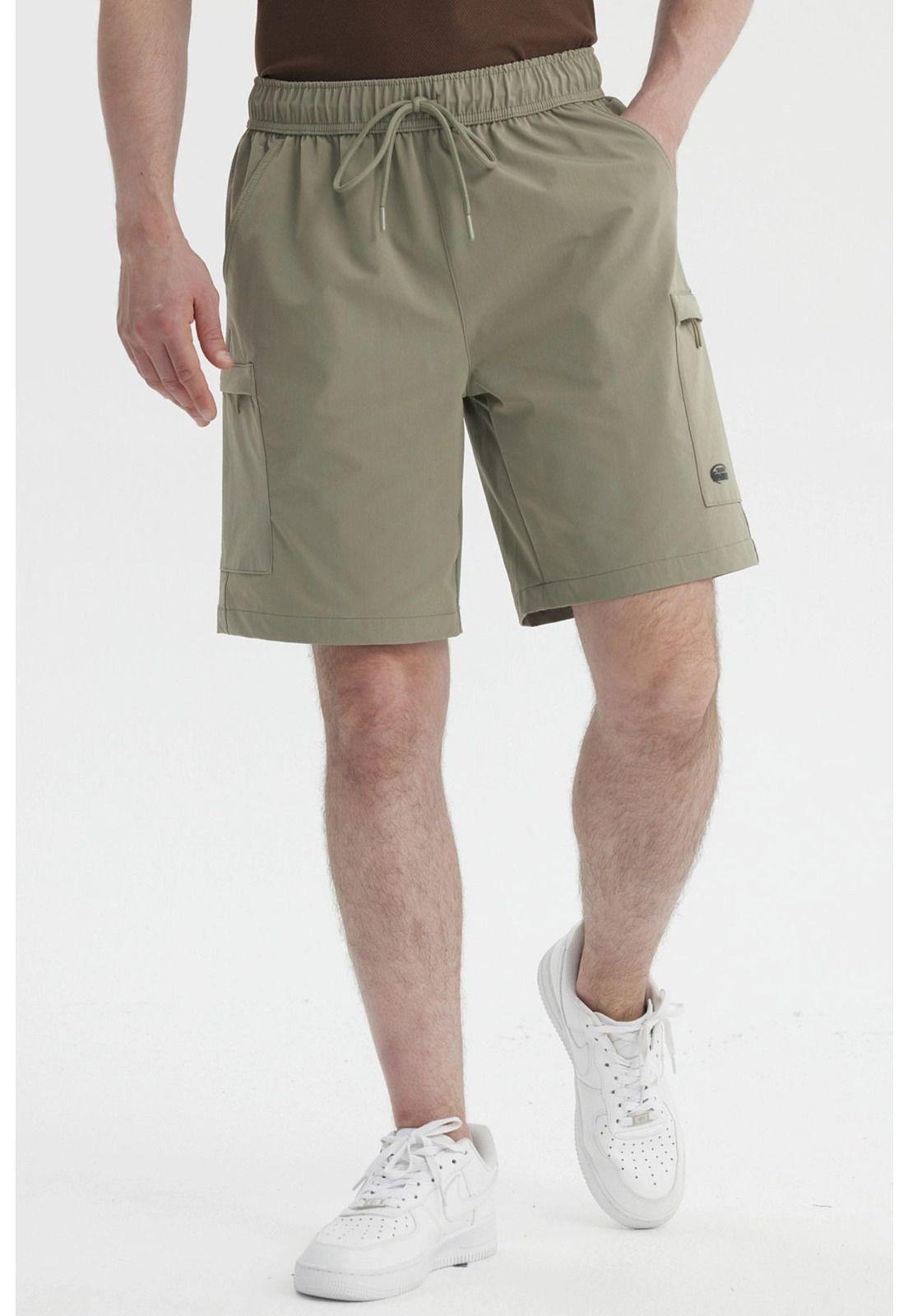 Bermuda Hombre Calce Recto Verde Militar- ll-0