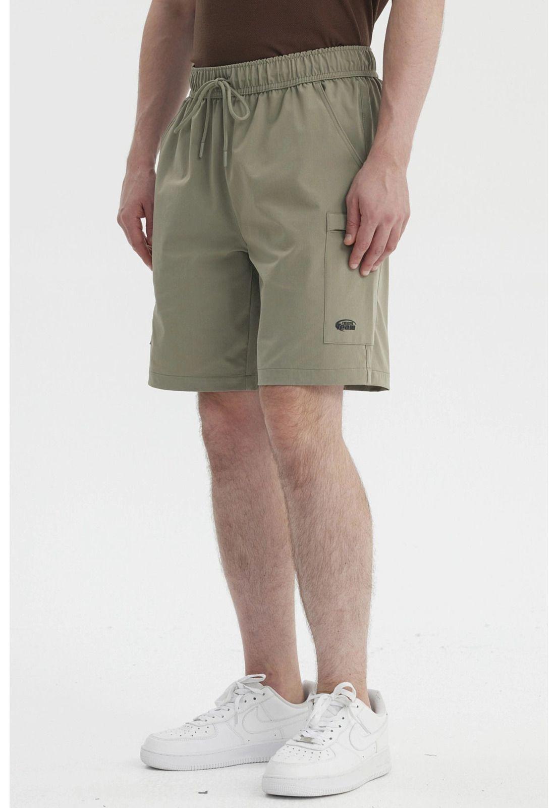 Bermuda Hombre Calce Recto Verde Militar- ll-1