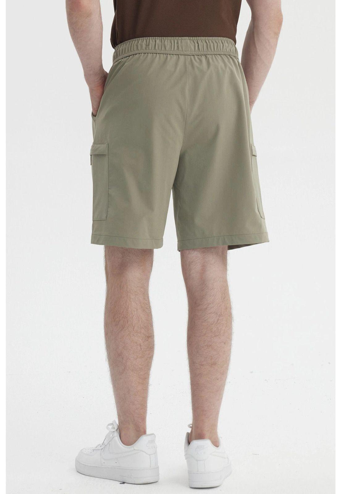 Bermuda Hombre Calce Recto Verde Militar- ll-2