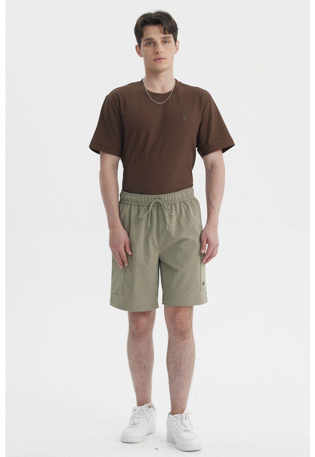 Bermuda Hombre Calce Recto Verde Militar- ll-3