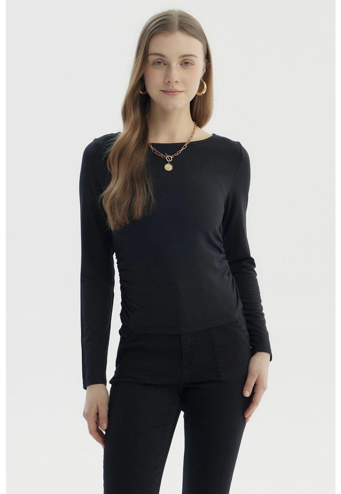 Polera Mujer Slim Negro - Xl-0